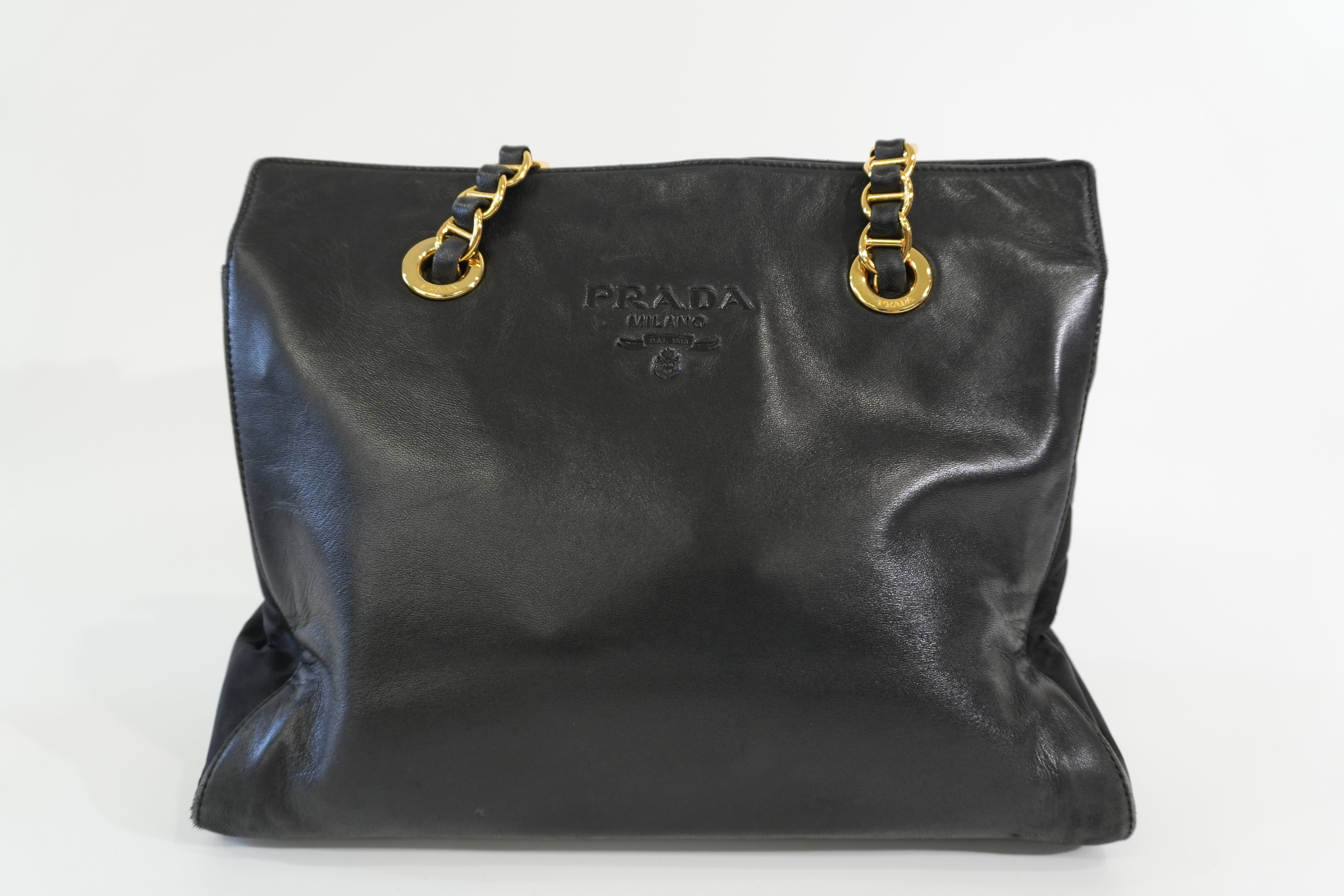 Pre-owned Prada Chain Shoulder Bag Black