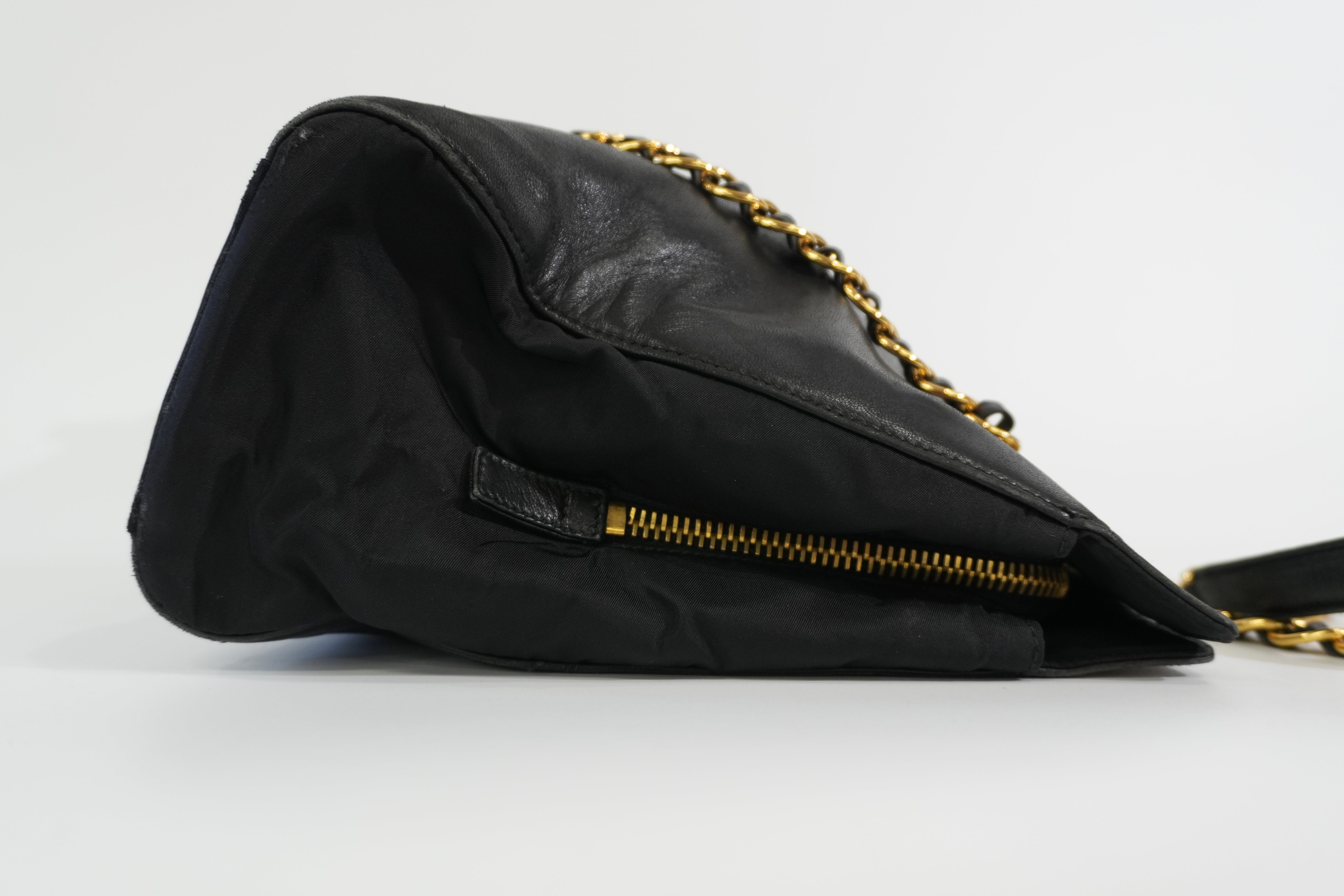 Pre-owned Prada Chain Shoulder Bag Black