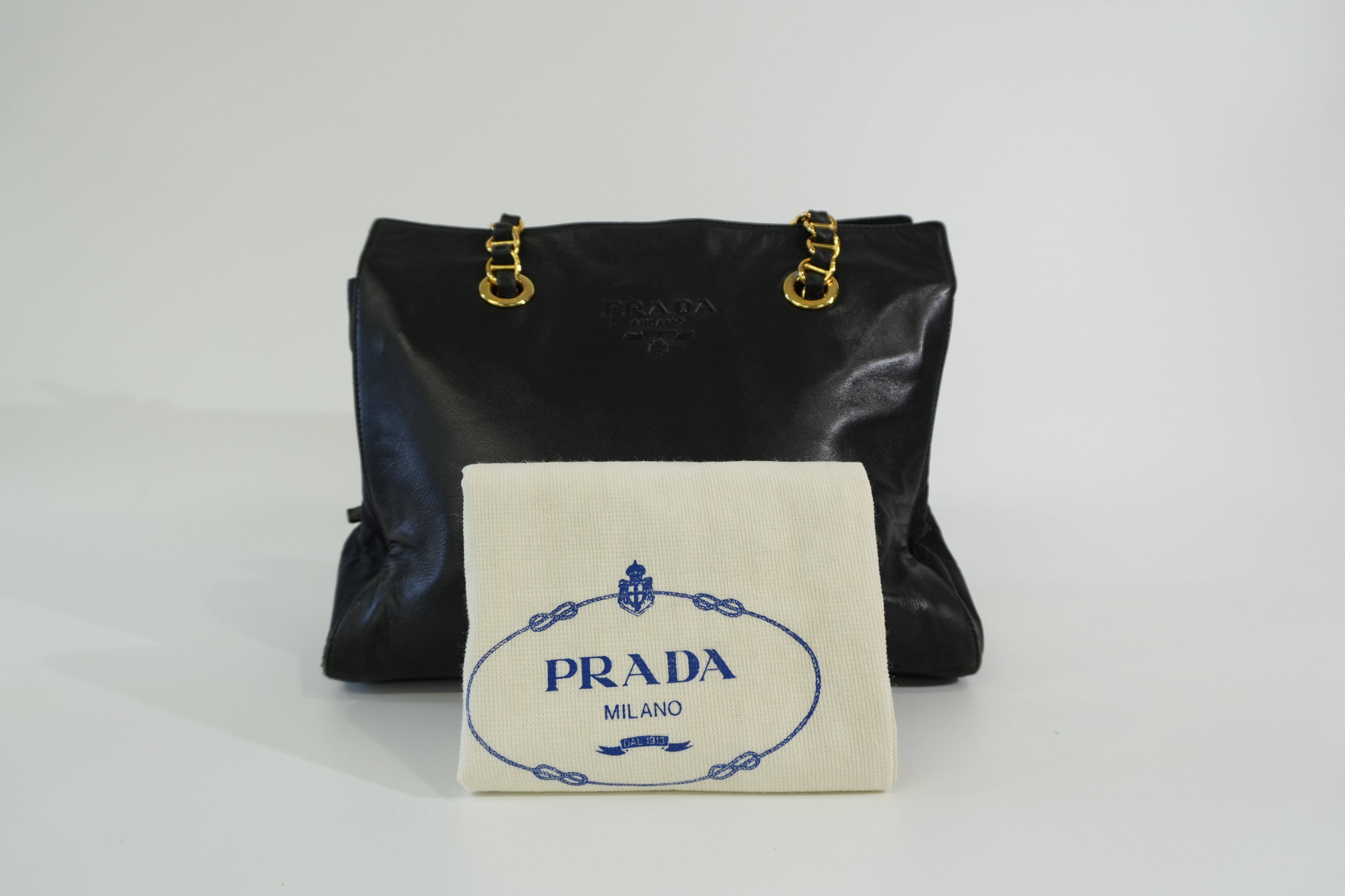 Pre-owned Prada Chain Shoulder Bag Black