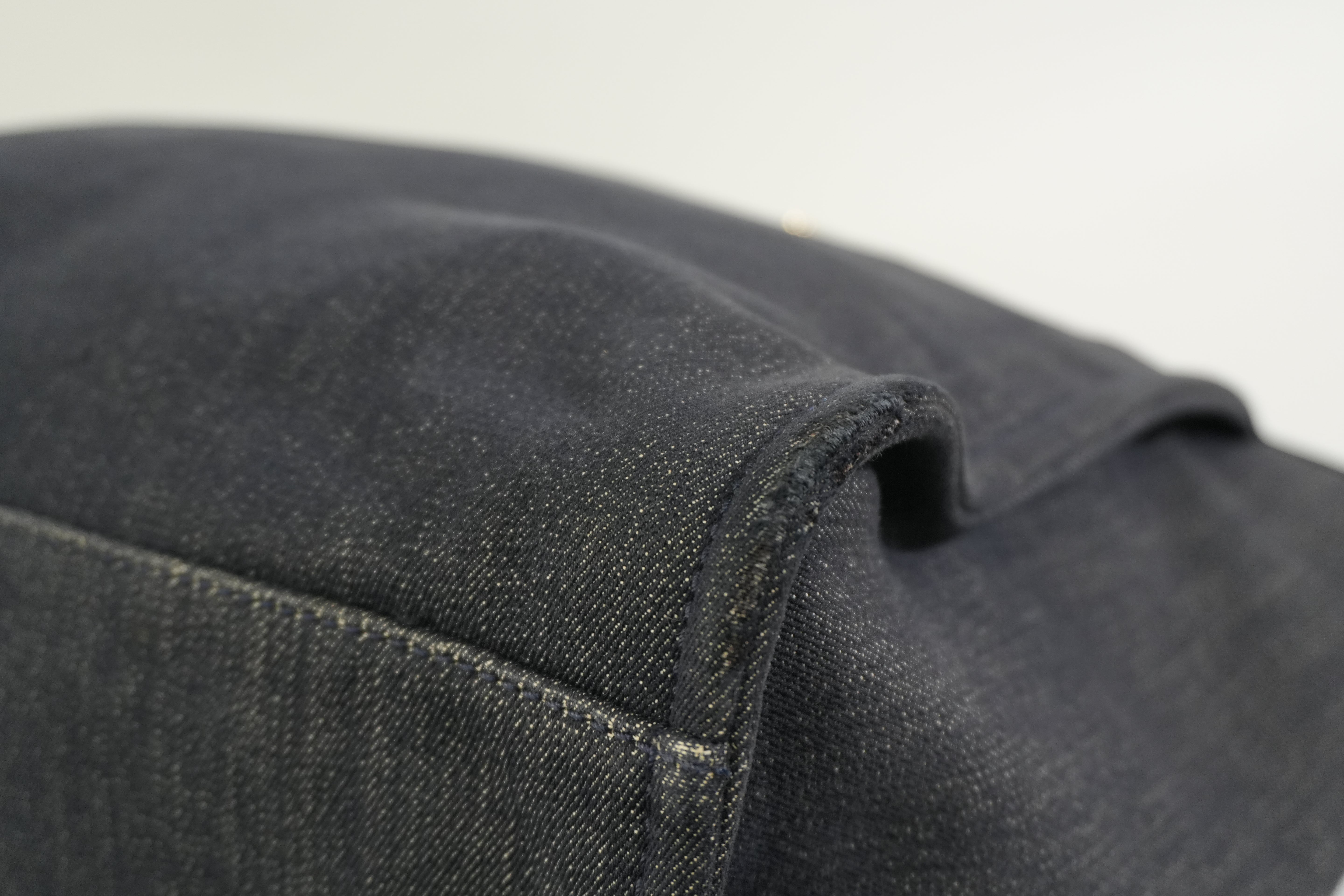 Pre-owned Chanel Deauville Tote Bag Blue Denim