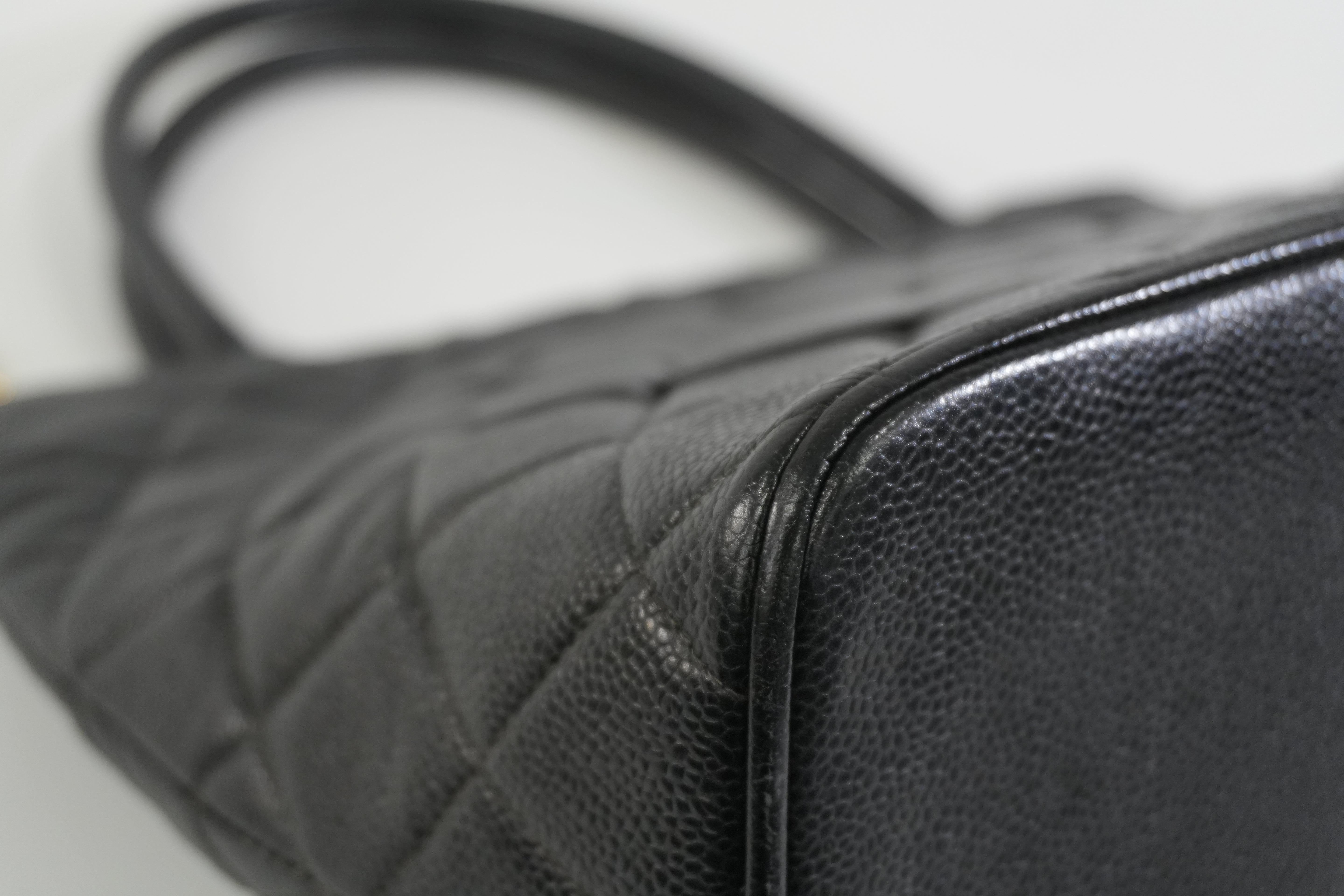 Pre-owned Chanel Medallion Tote Bag Black Gold Hardware