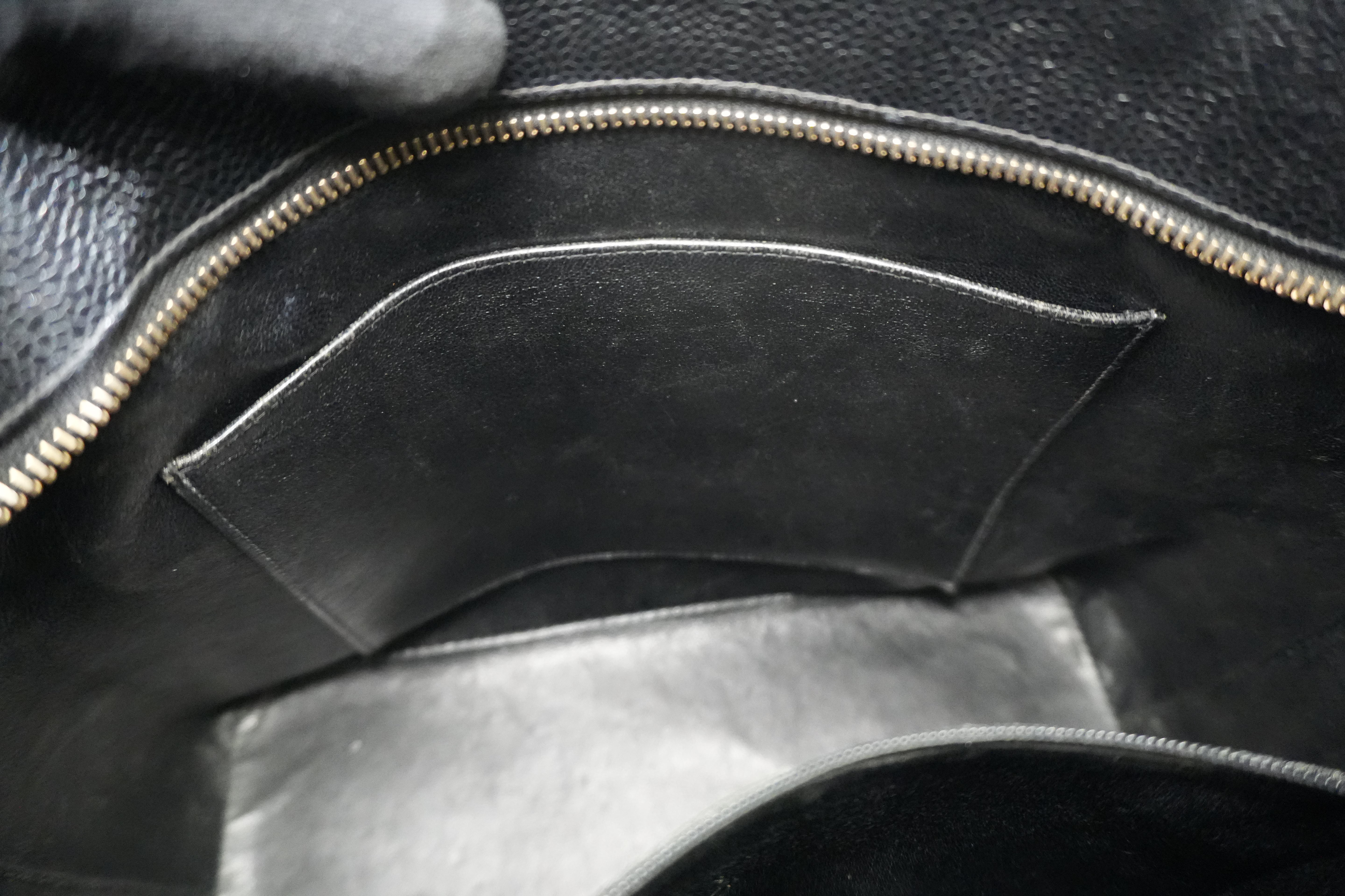 Pre-owned Chanel Medallion Tote Bag Black Gold Hardware