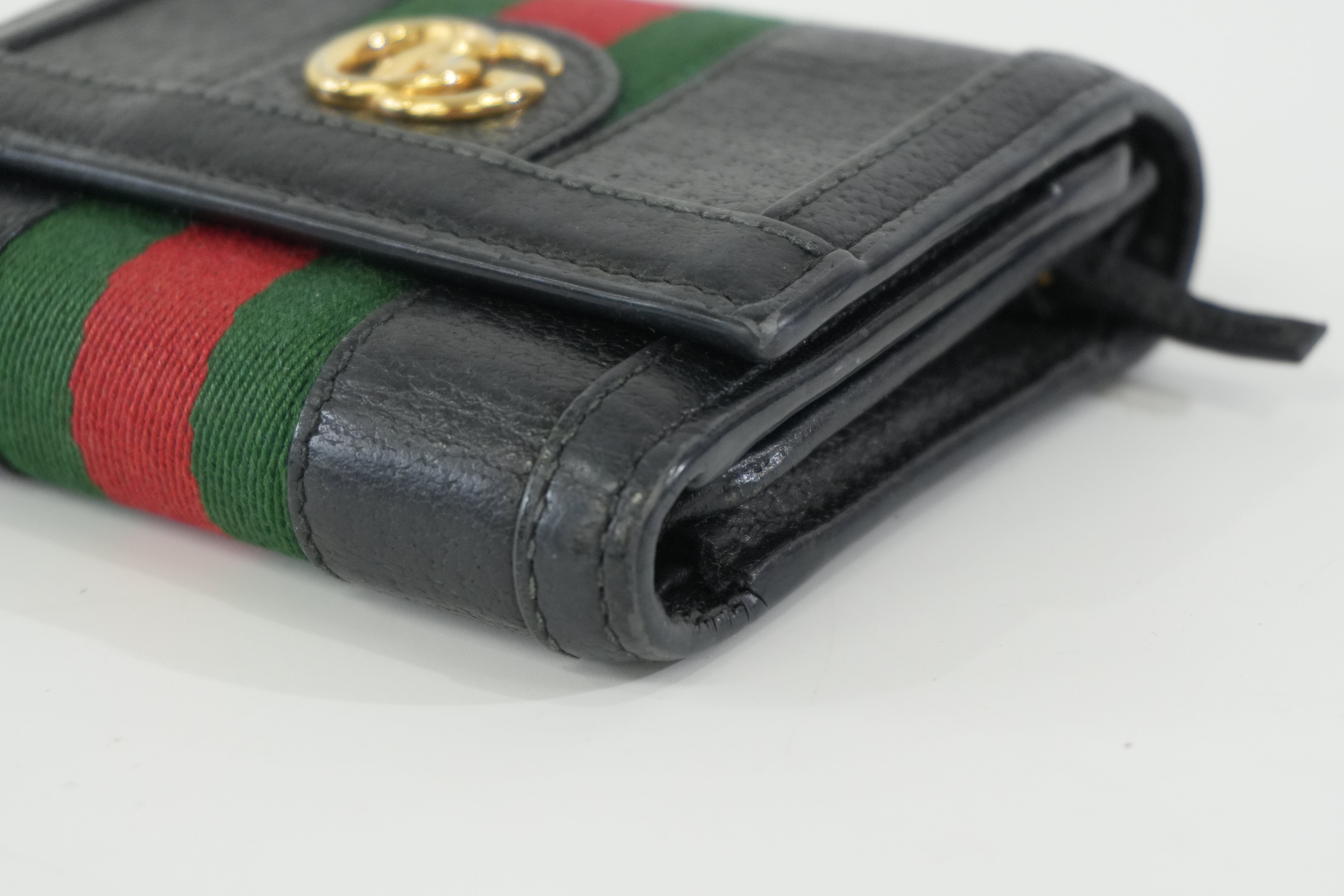 Pre-owned Gucci Trifold Wallet Black