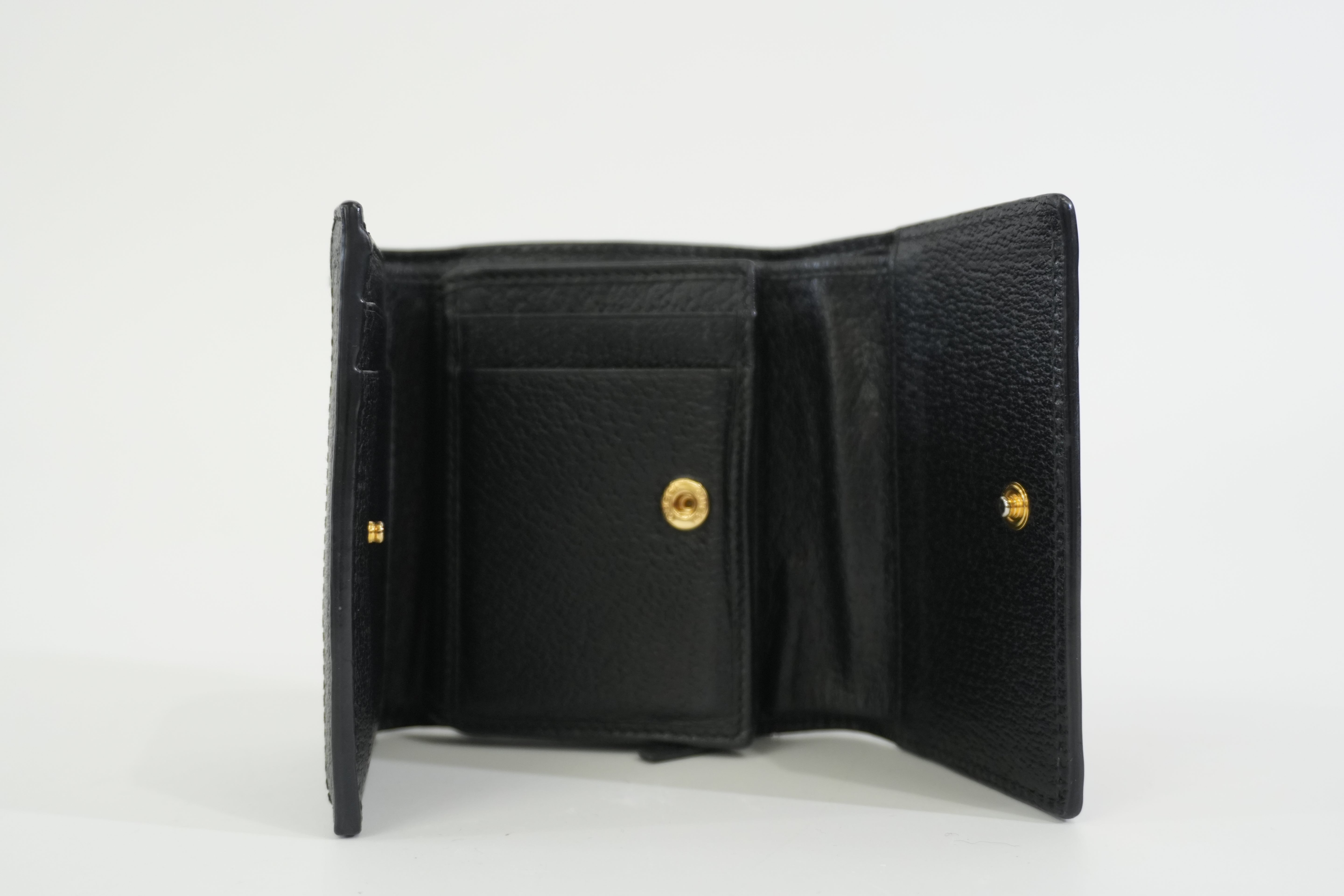 Pre-owned Gucci Trifold Wallet Black