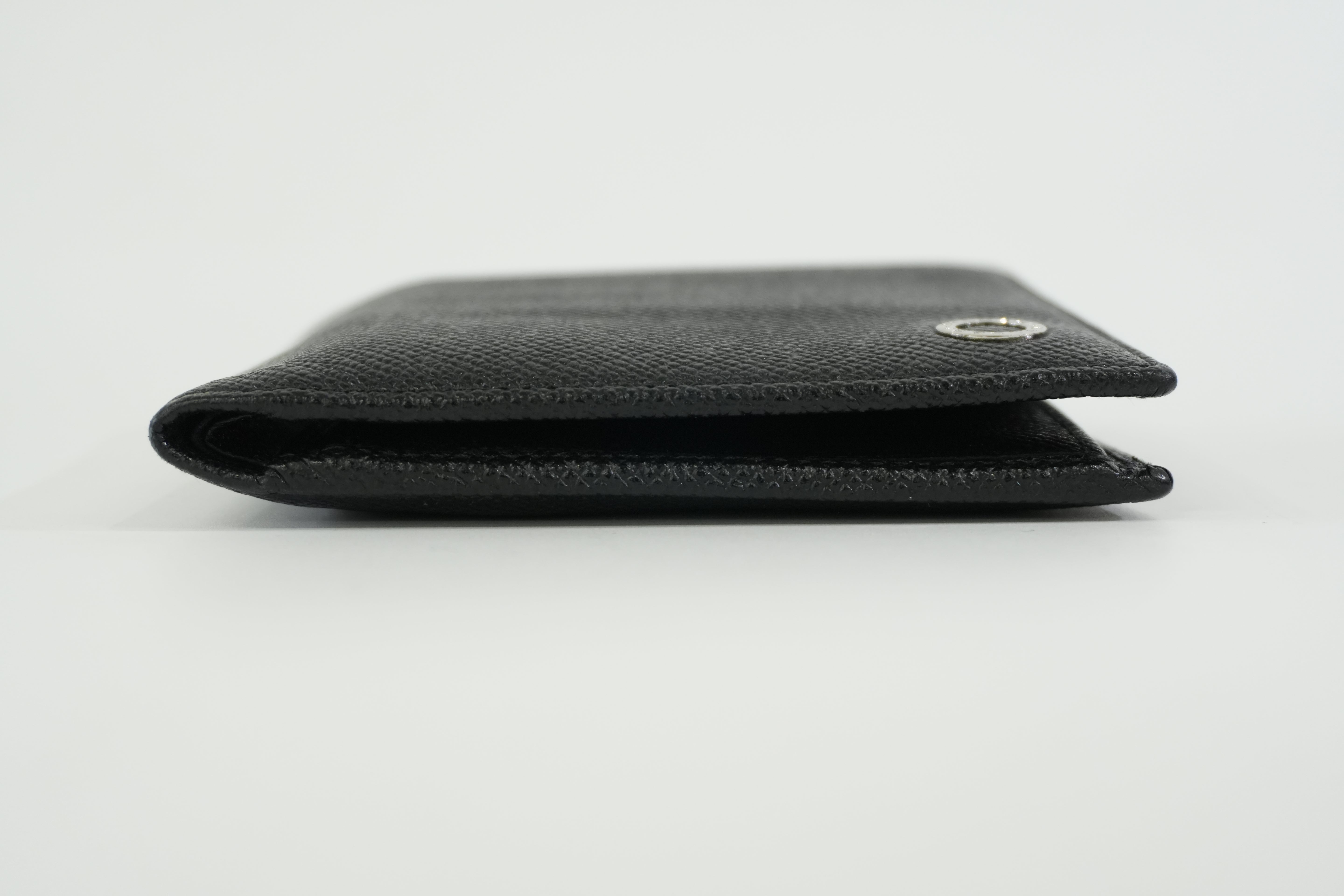 Pre-owned Bulgari Bifold Wallet Black