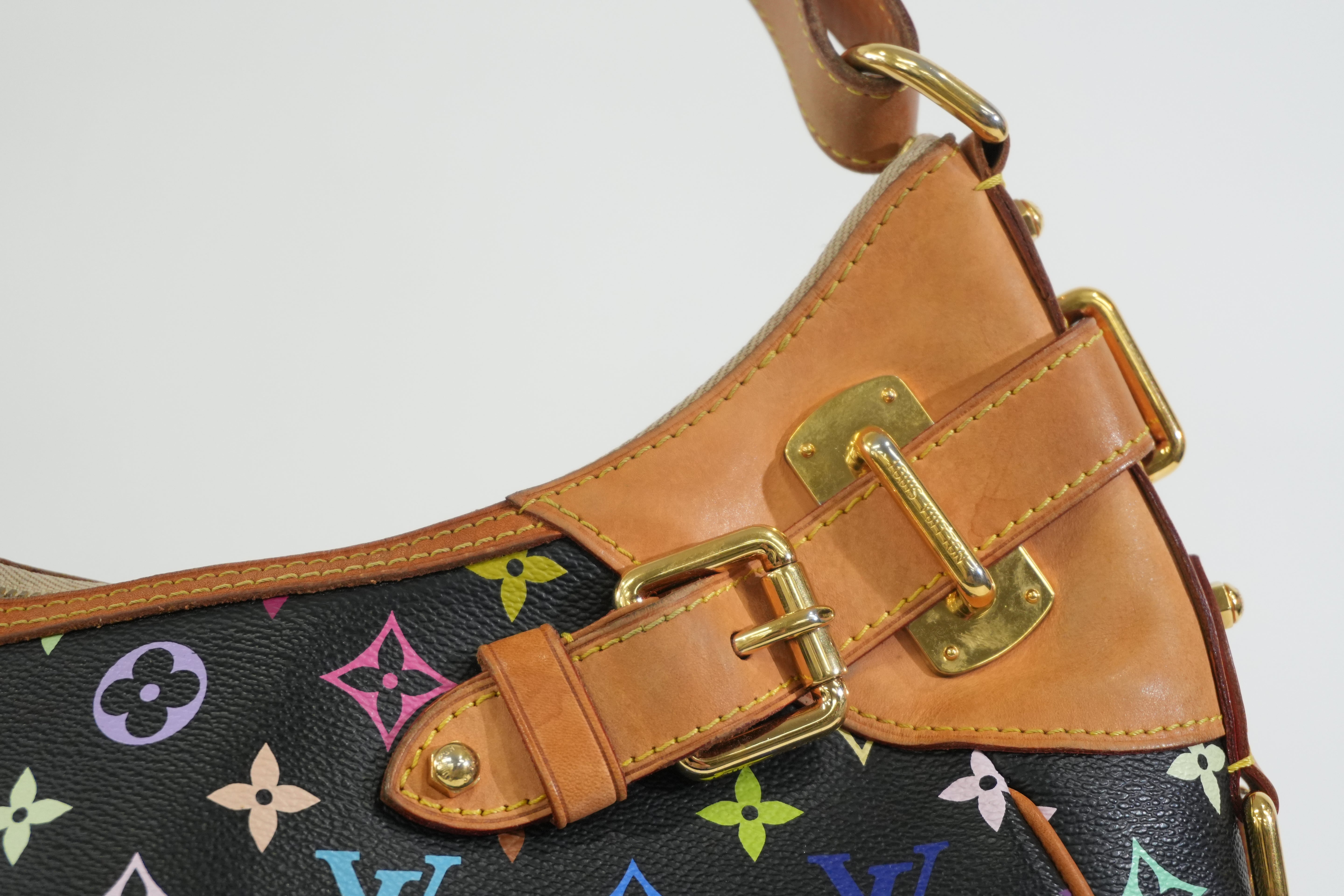 Pre-owned Louis Vuitton Multicolor Greta Tote Bag Black