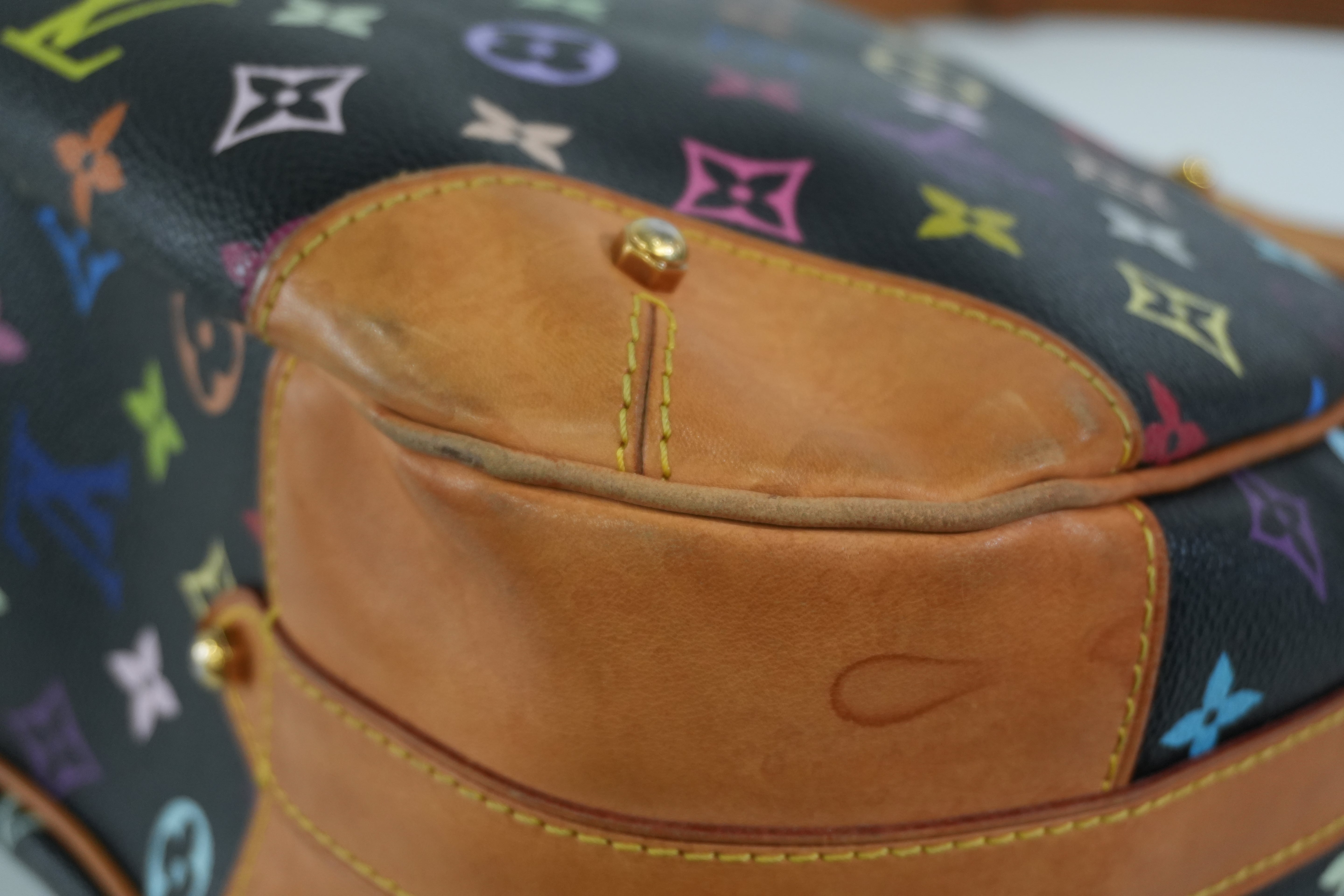 Pre-owned Louis Vuitton Multicolor Greta Tote Bag Black