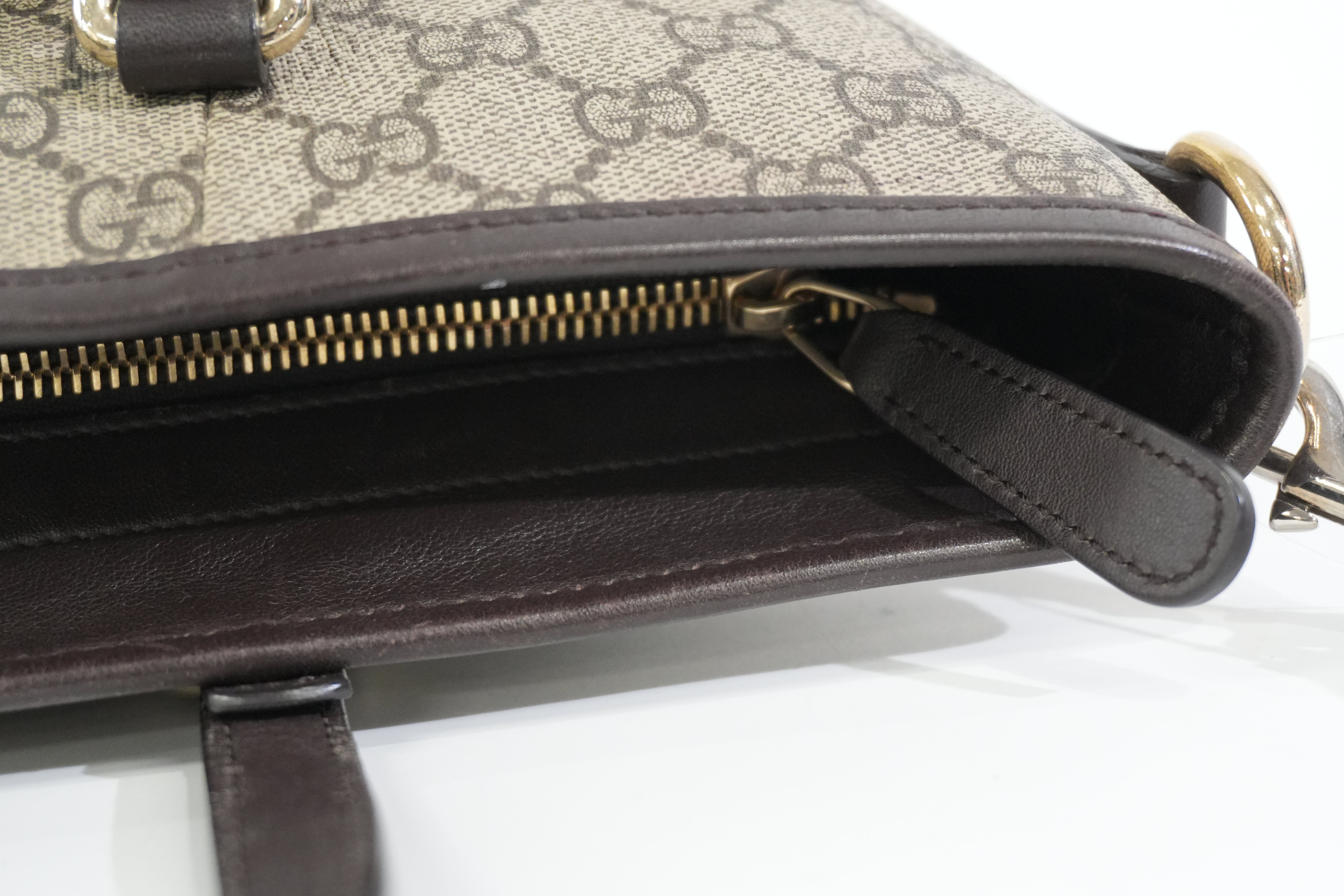 Pre-owned Gucci Guccisima Two Way Shoulder Bag Brown