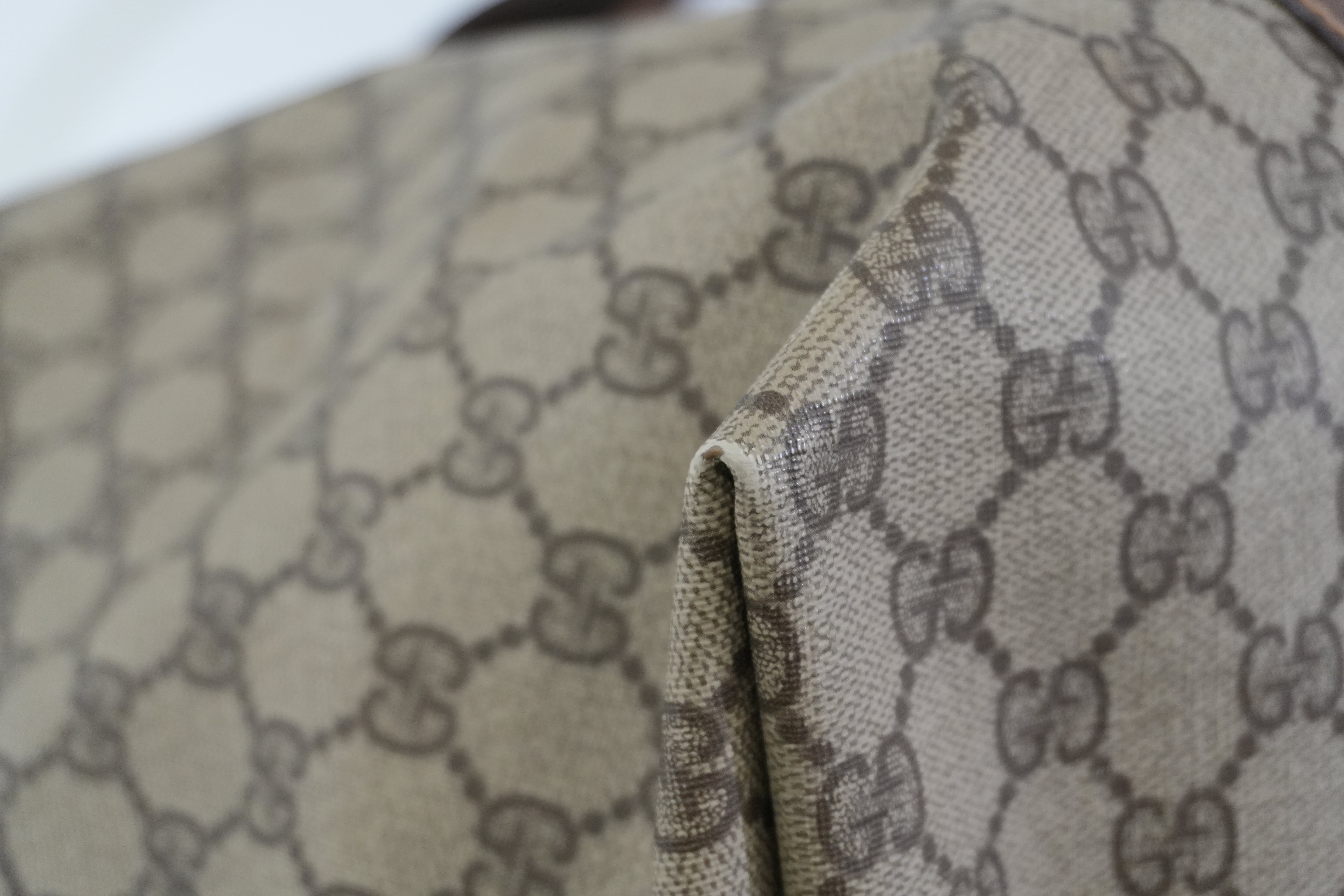 Pre-owned Gucci Guccisima Travel Tote Bag Brown