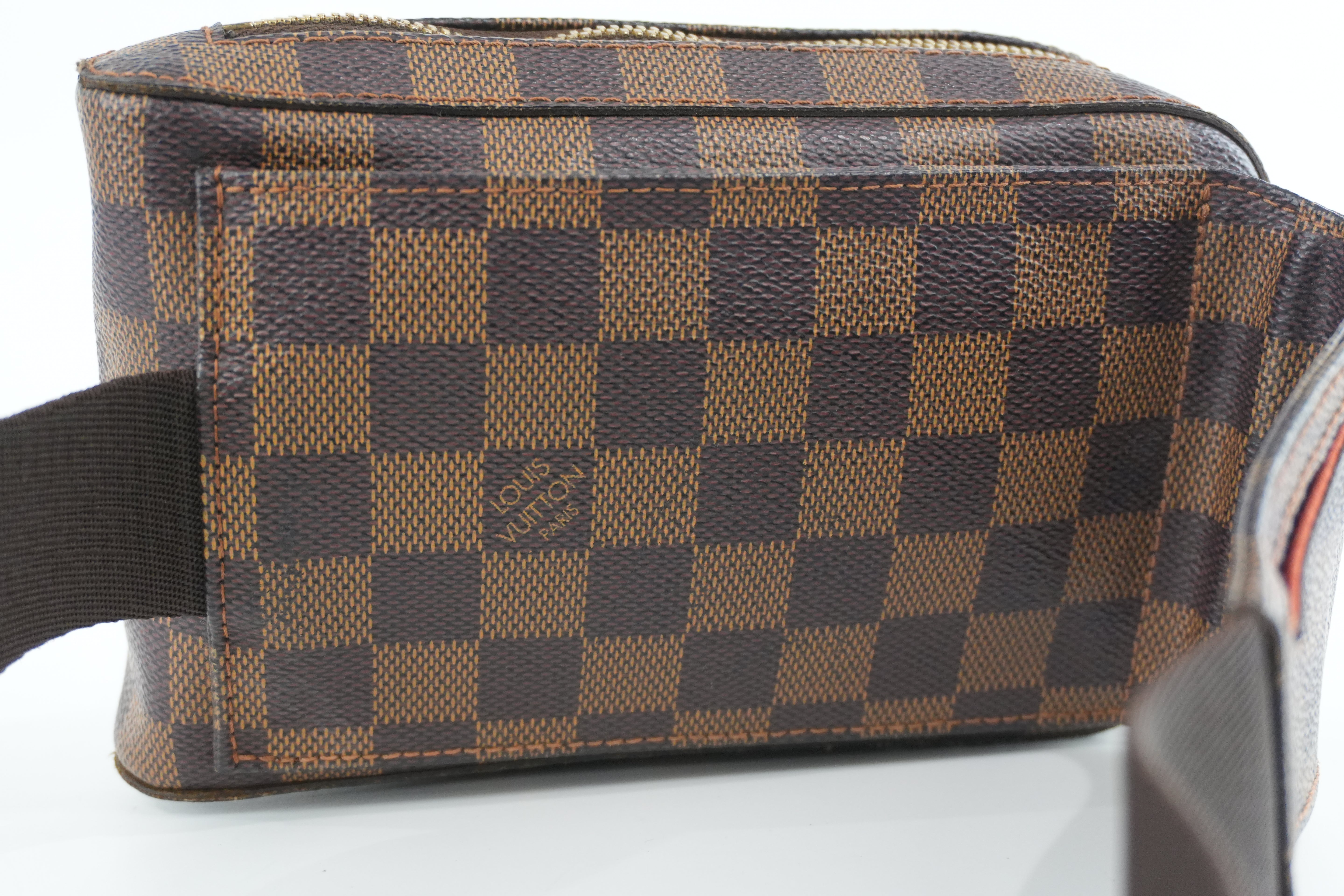 Pre-owned Louis Vuitton Damier Ebene Geronimo Body Bag Used