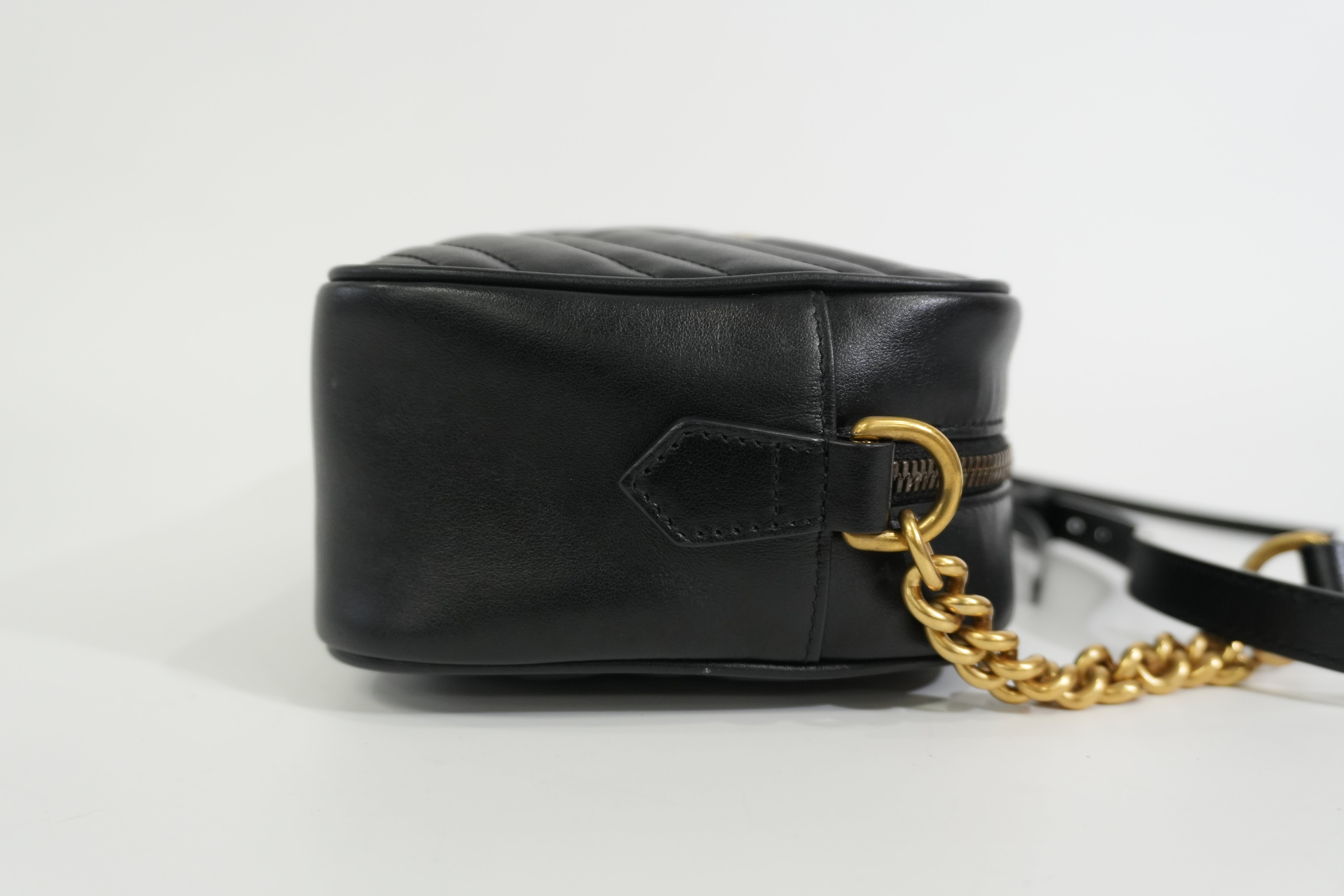 Pre-owned Gucci Marmont Shoulder Bag Black