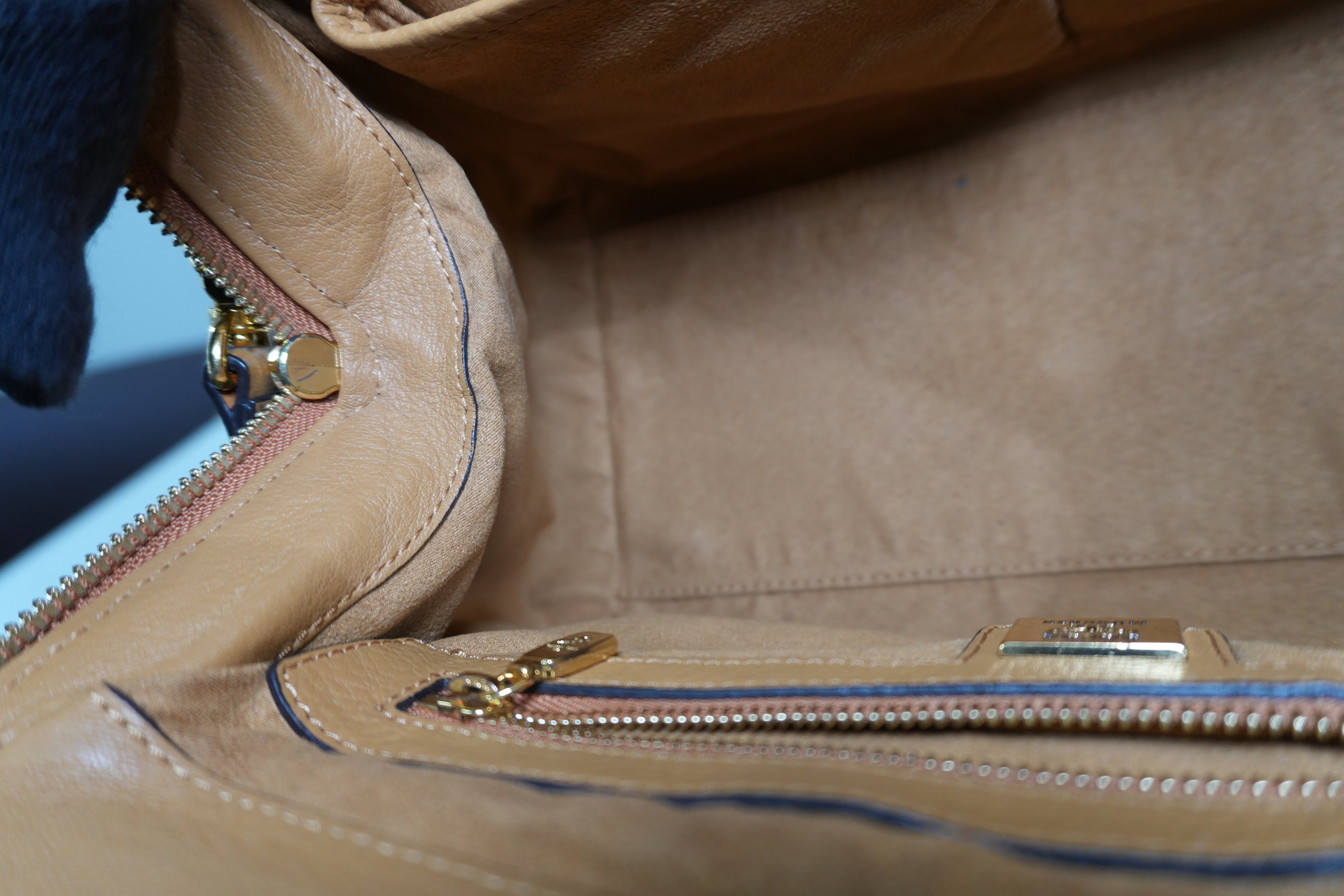 Pre-owned MCM Two Way Boston Bag Cognac