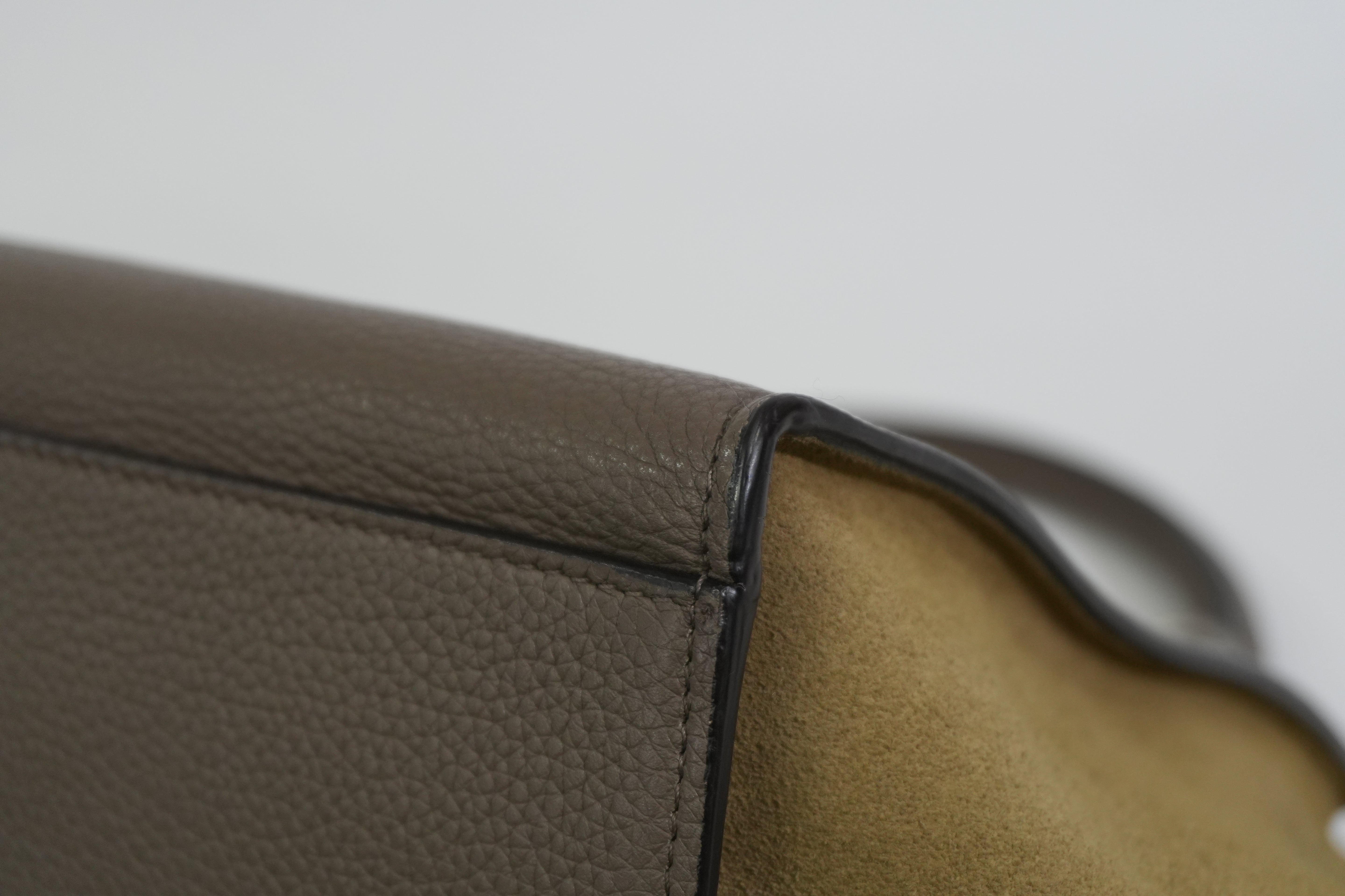 Pre-owned Celine Trapeze Two Way Shoulder Bag Taupe Gray