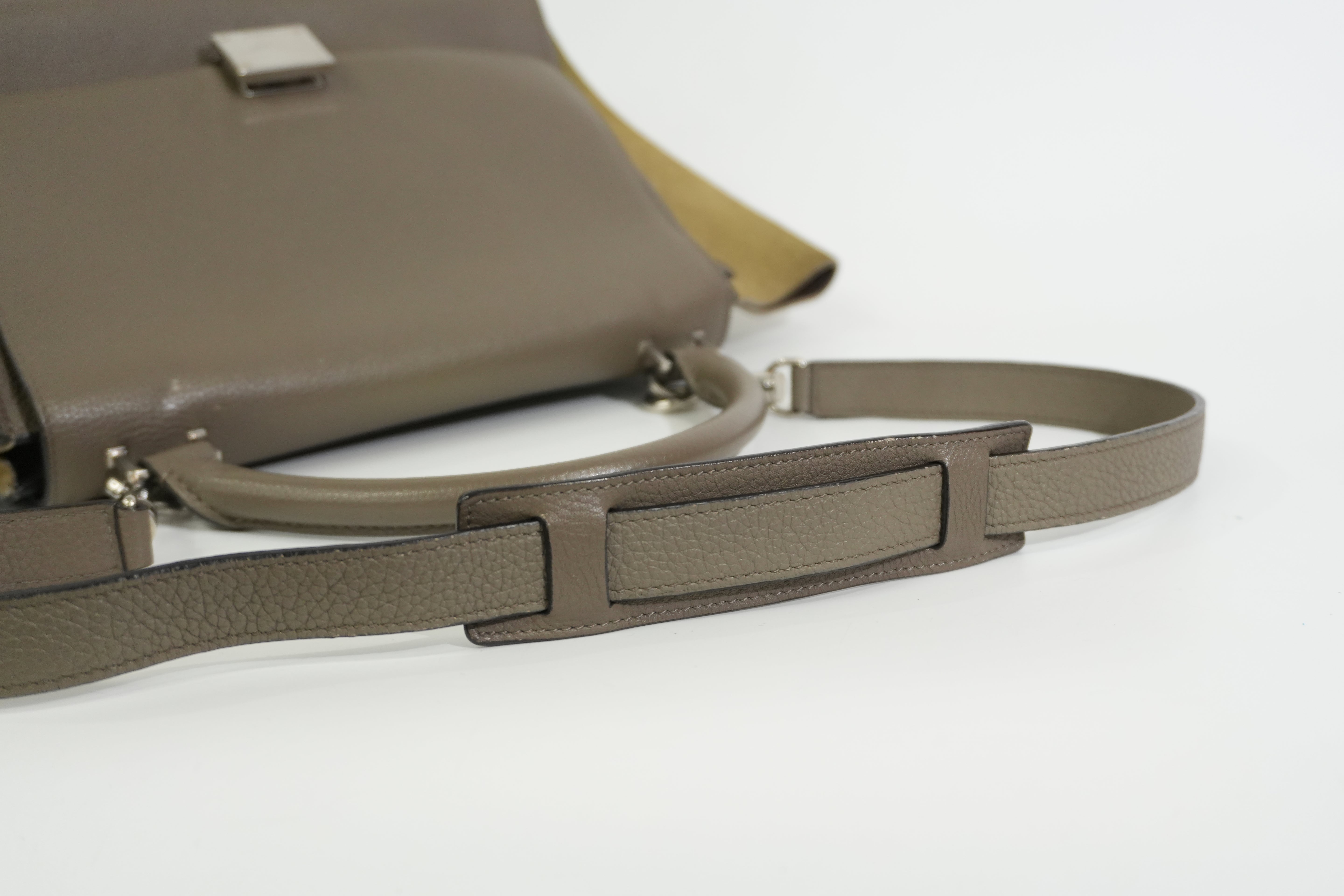 Pre-owned Celine Trapeze Two Way Shoulder Bag Taupe Gray