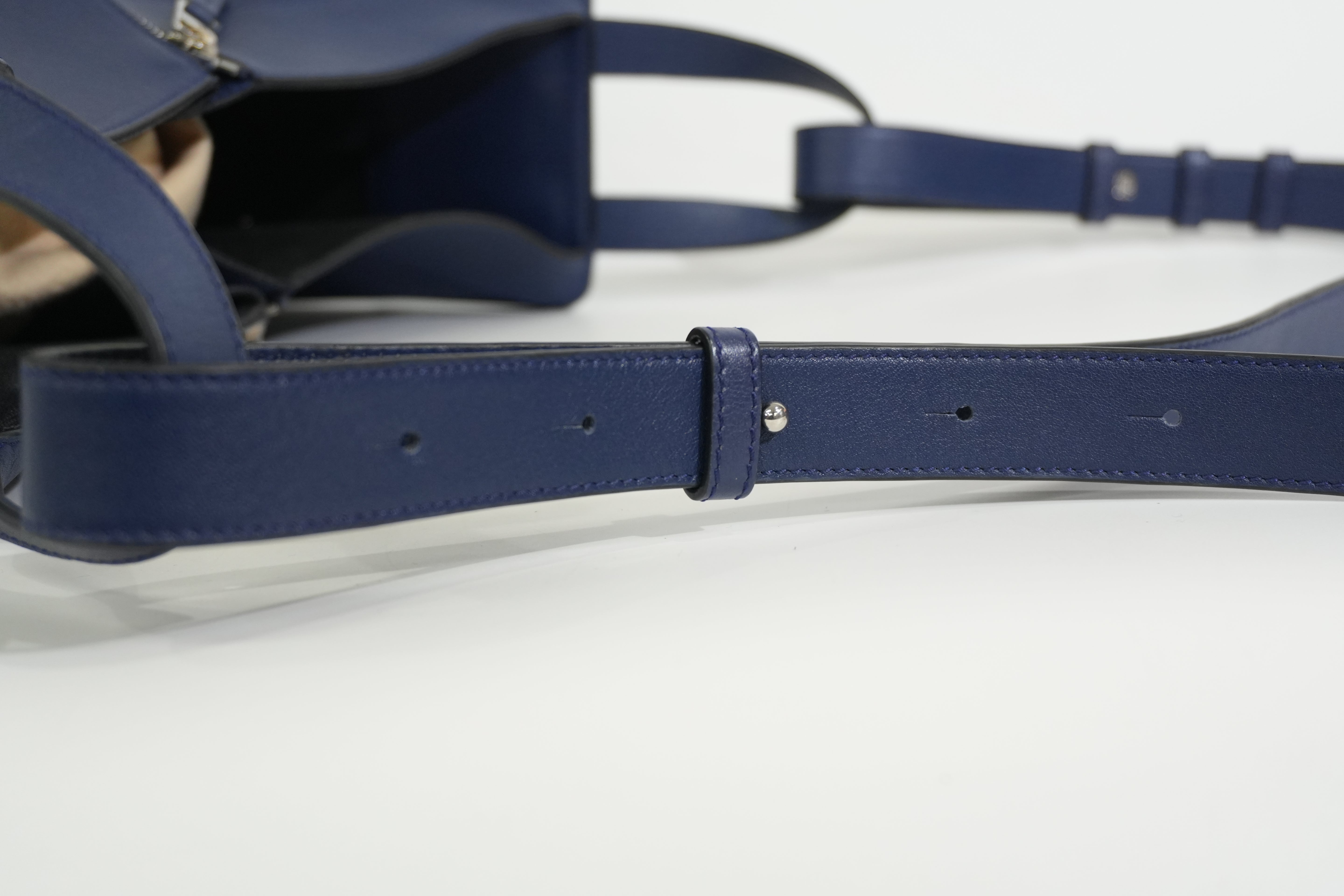 Pre-owned Loewe Hammock Shoulder Bag Navy Blue