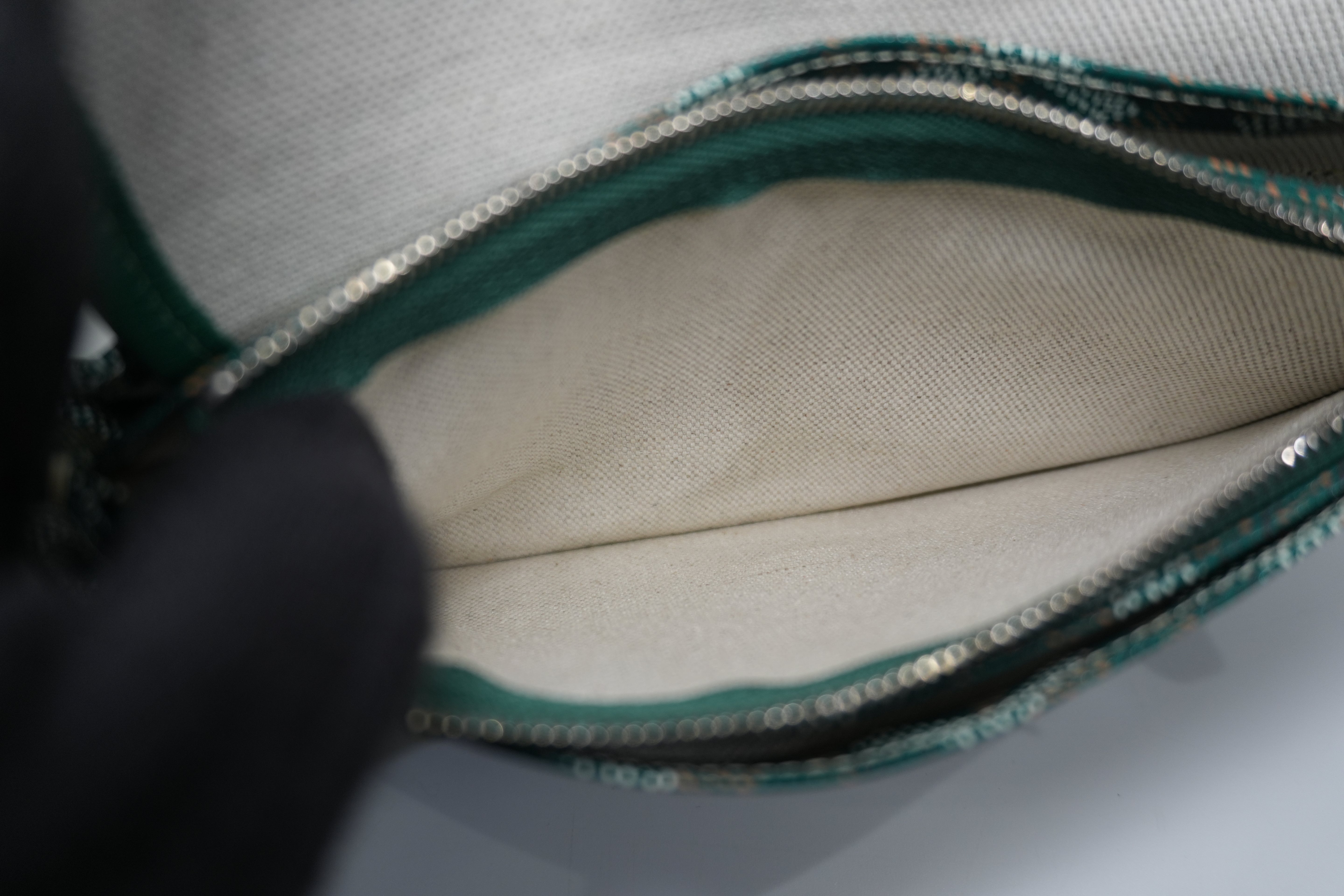 Pre-owned Goyard Plumet Pocket Wallet Shoulder Bag Green