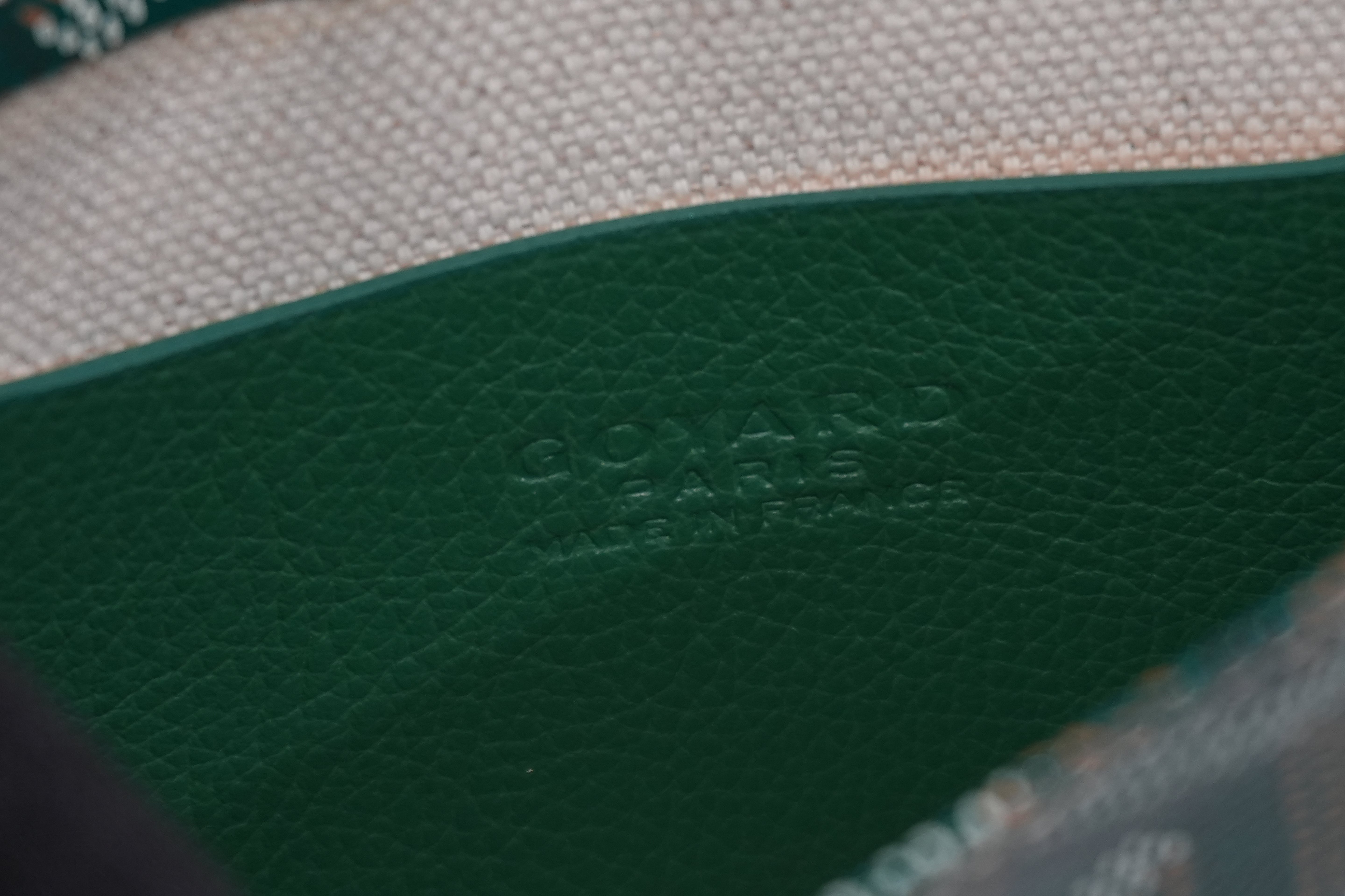 Pre-owned Goyard Plumet Pocket Wallet Shoulder Bag Green