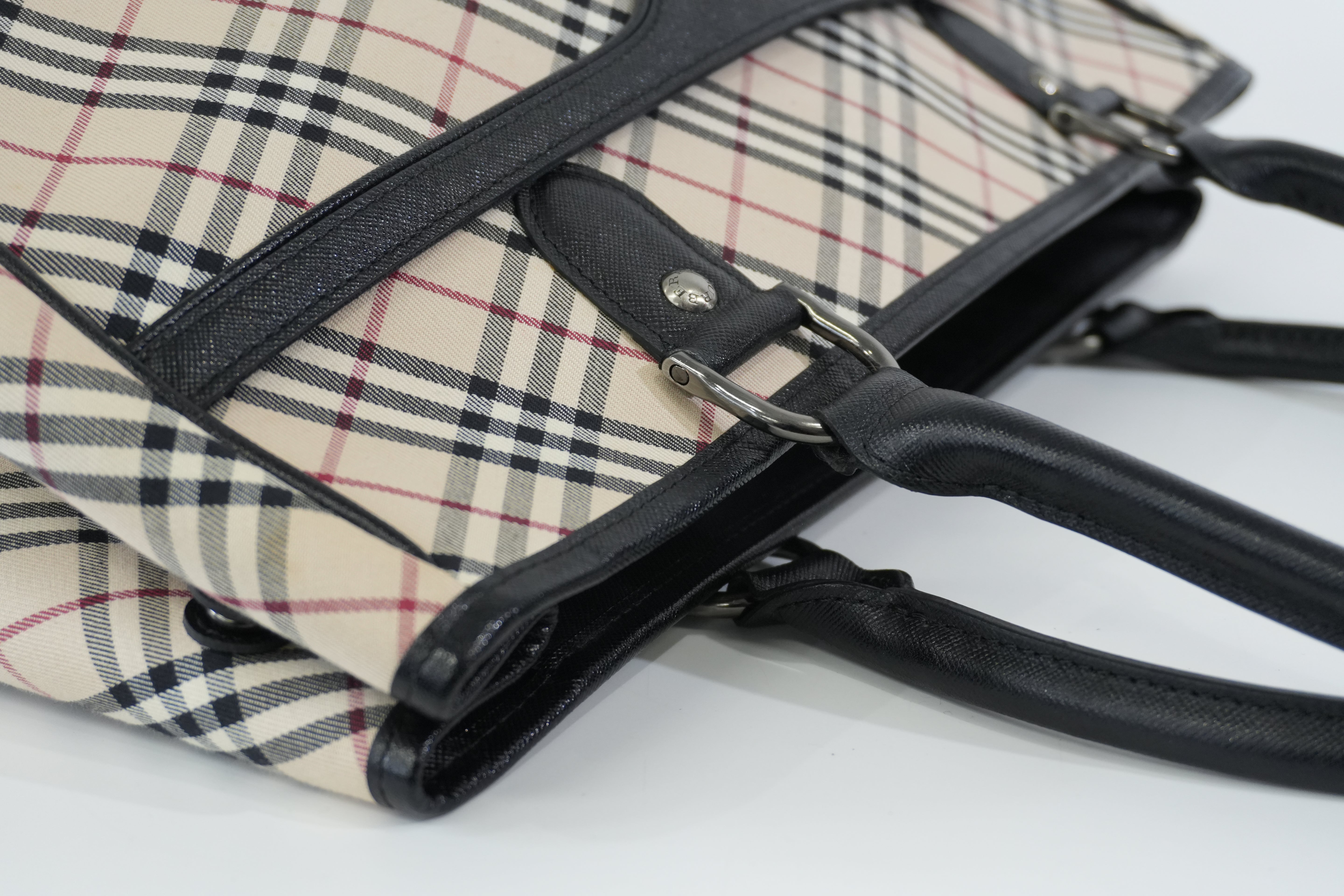 Pre-owned Burberry Nova Check Tote Bag Beige