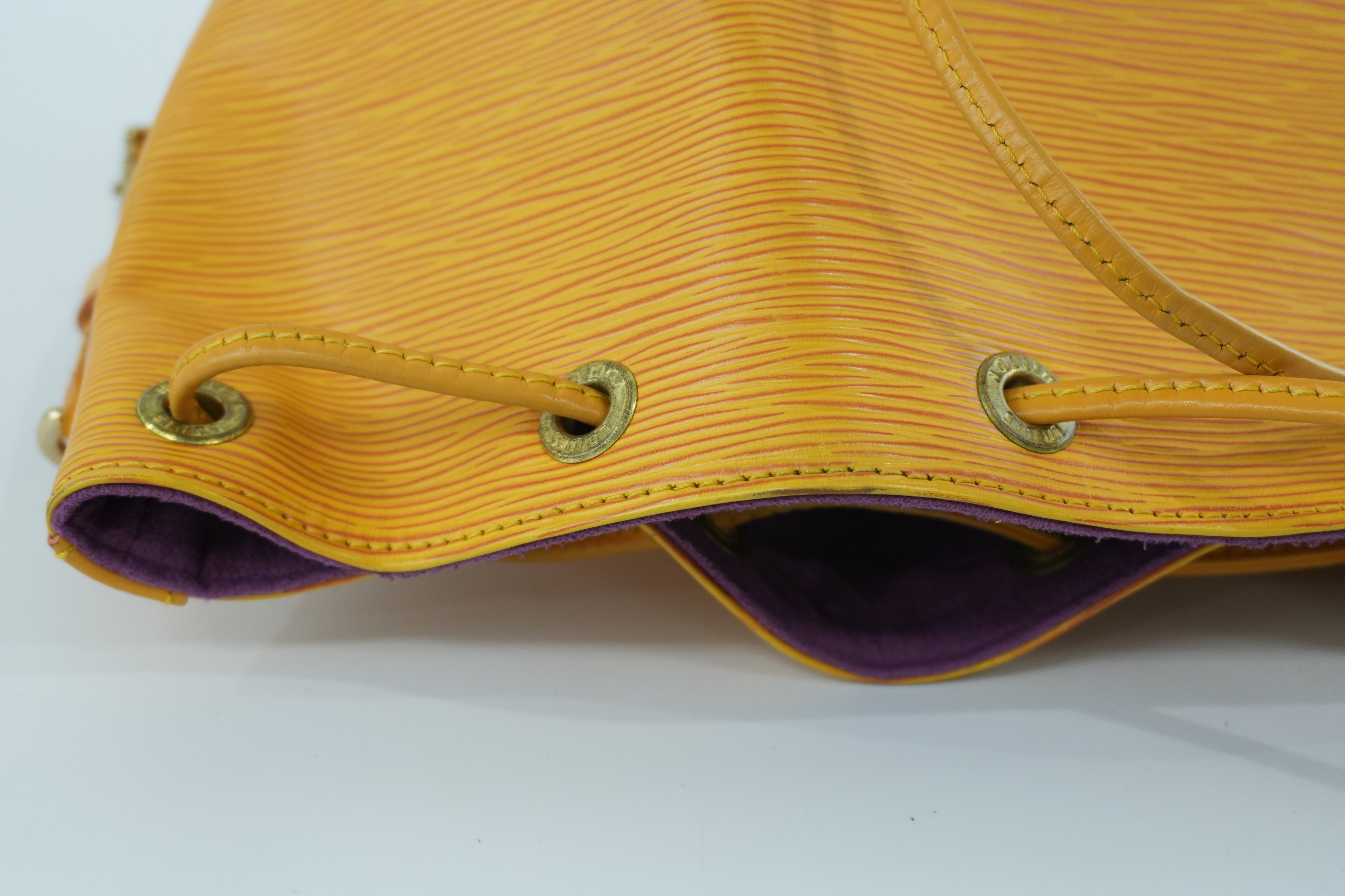 Pre-owned Louis Vuitton Noe PM Shoulder Bag Epi Yellow