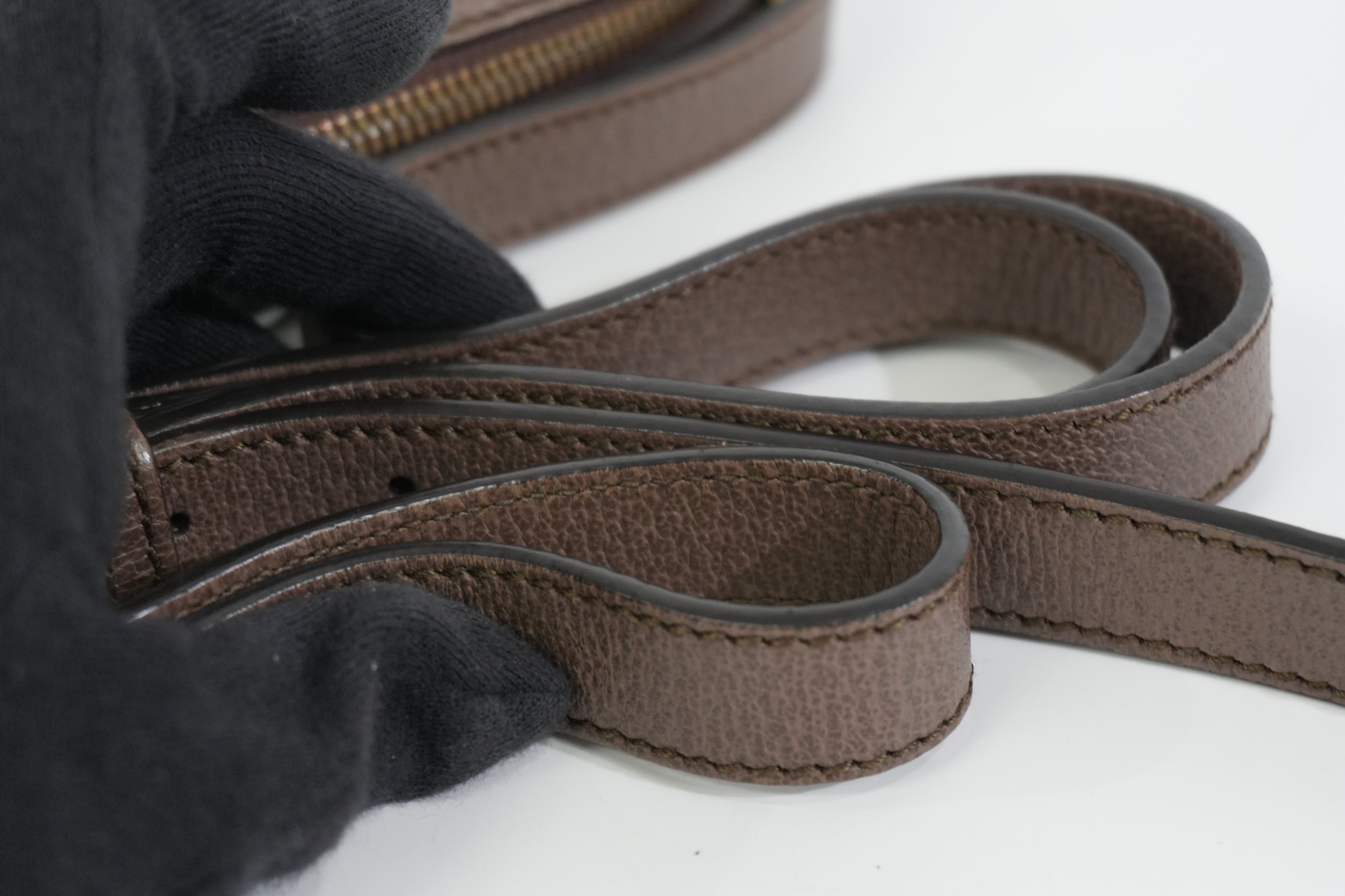 Pre-owned Gucci Ophidia Shoulder Bag Brown