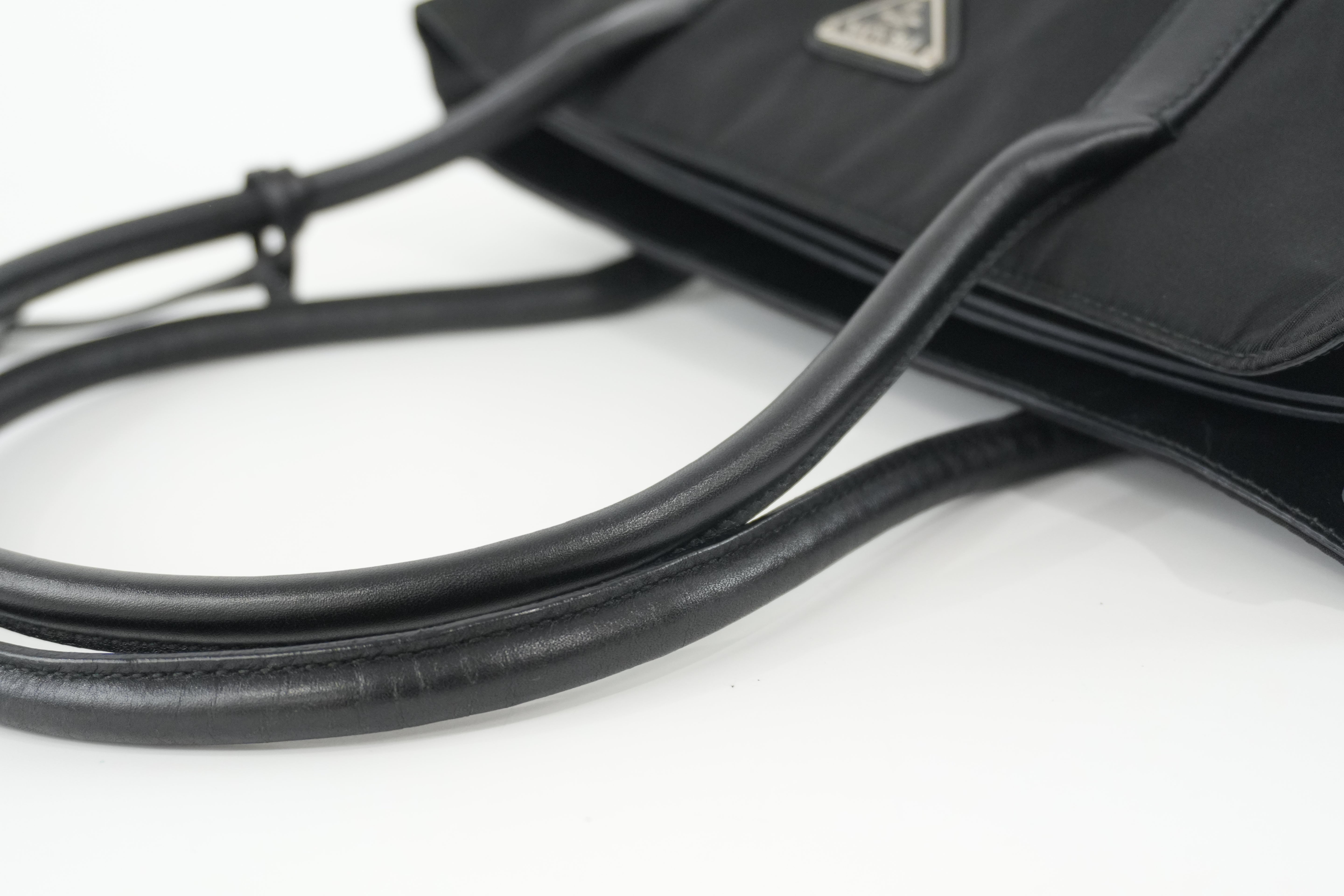 Prada Nylon Handbag Black Used