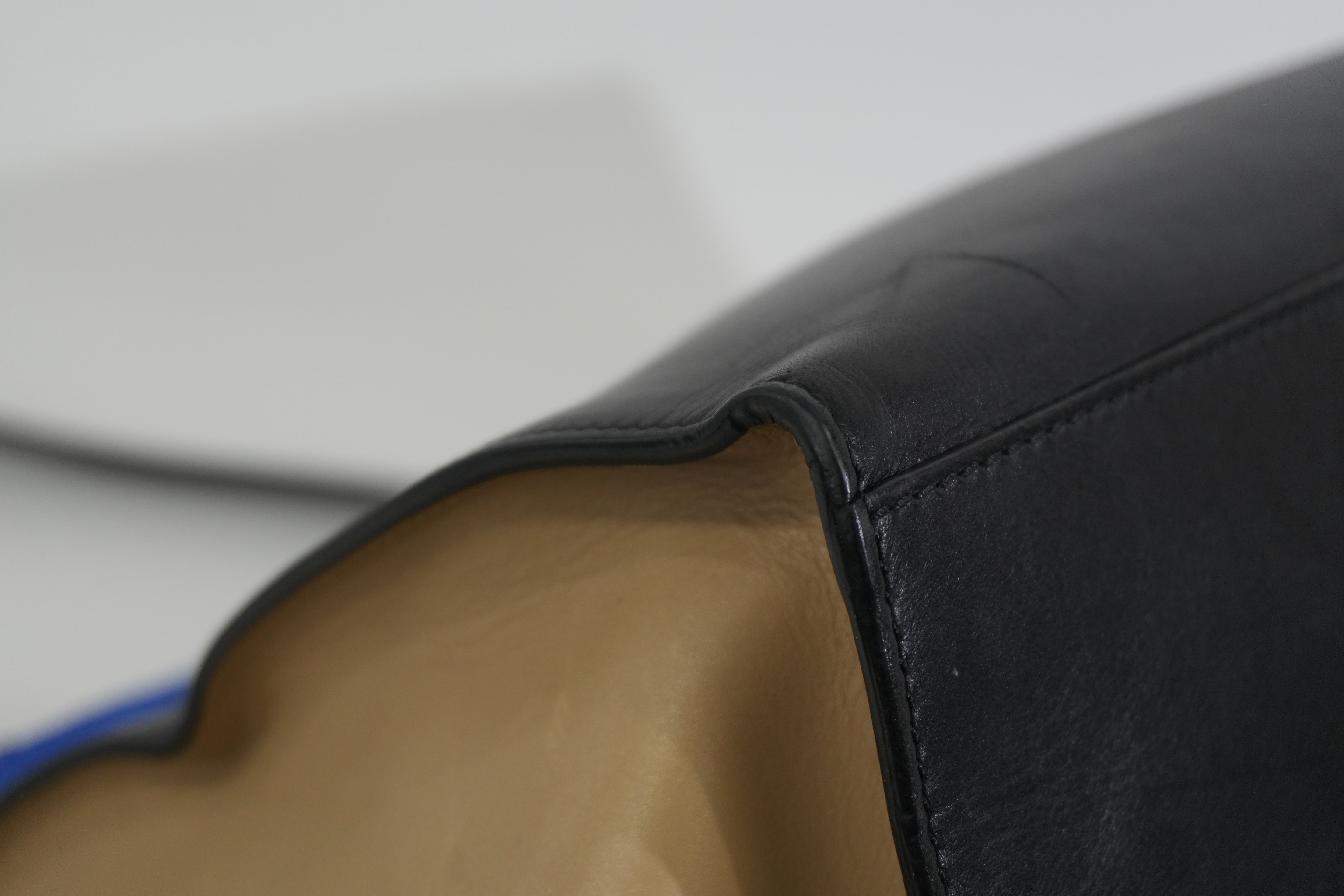 Pre-owned Celine Trapeze Two Way Shoulder Bag Tricolor Blue