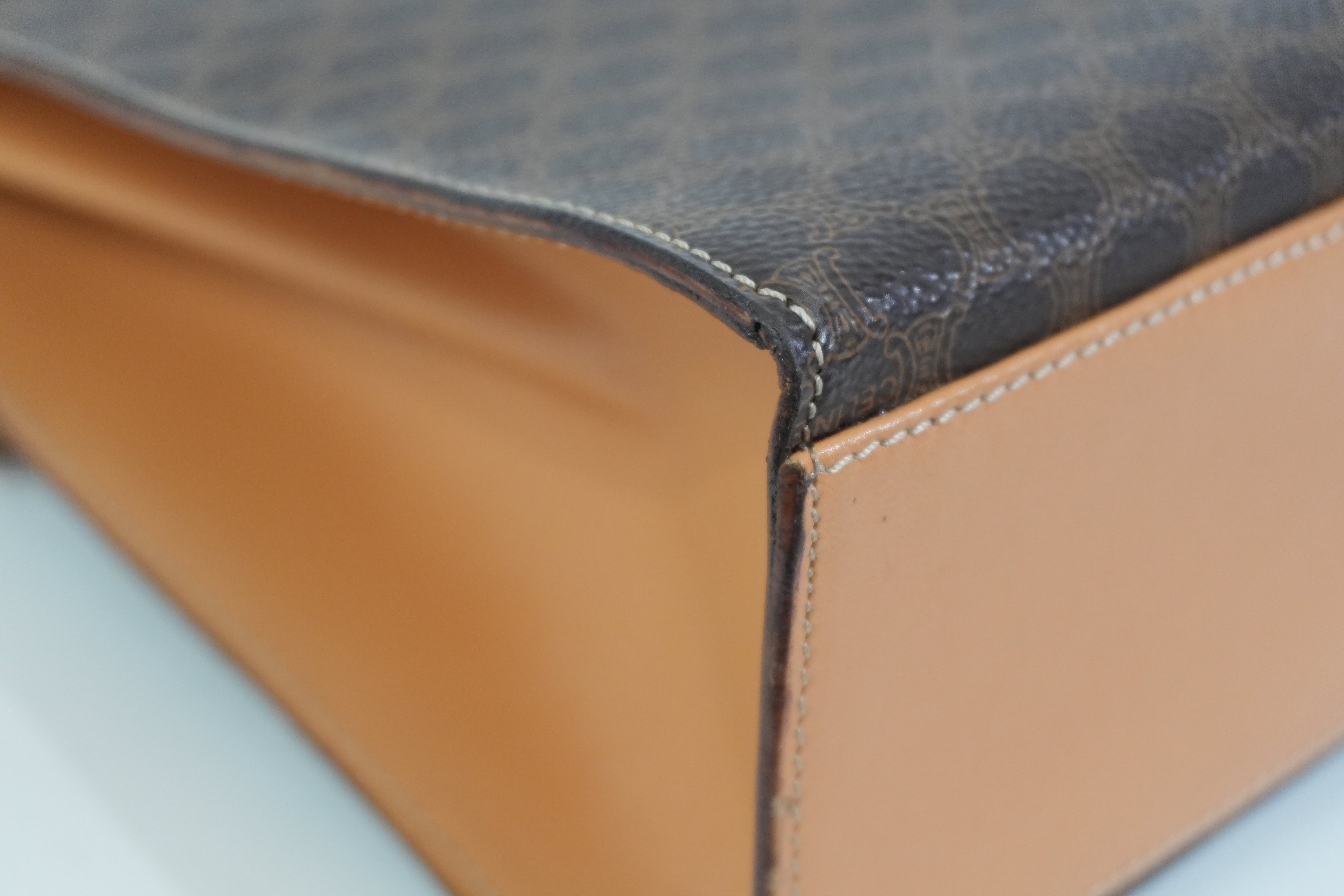 Pre-owned Celine Top Handle Handbag Brown