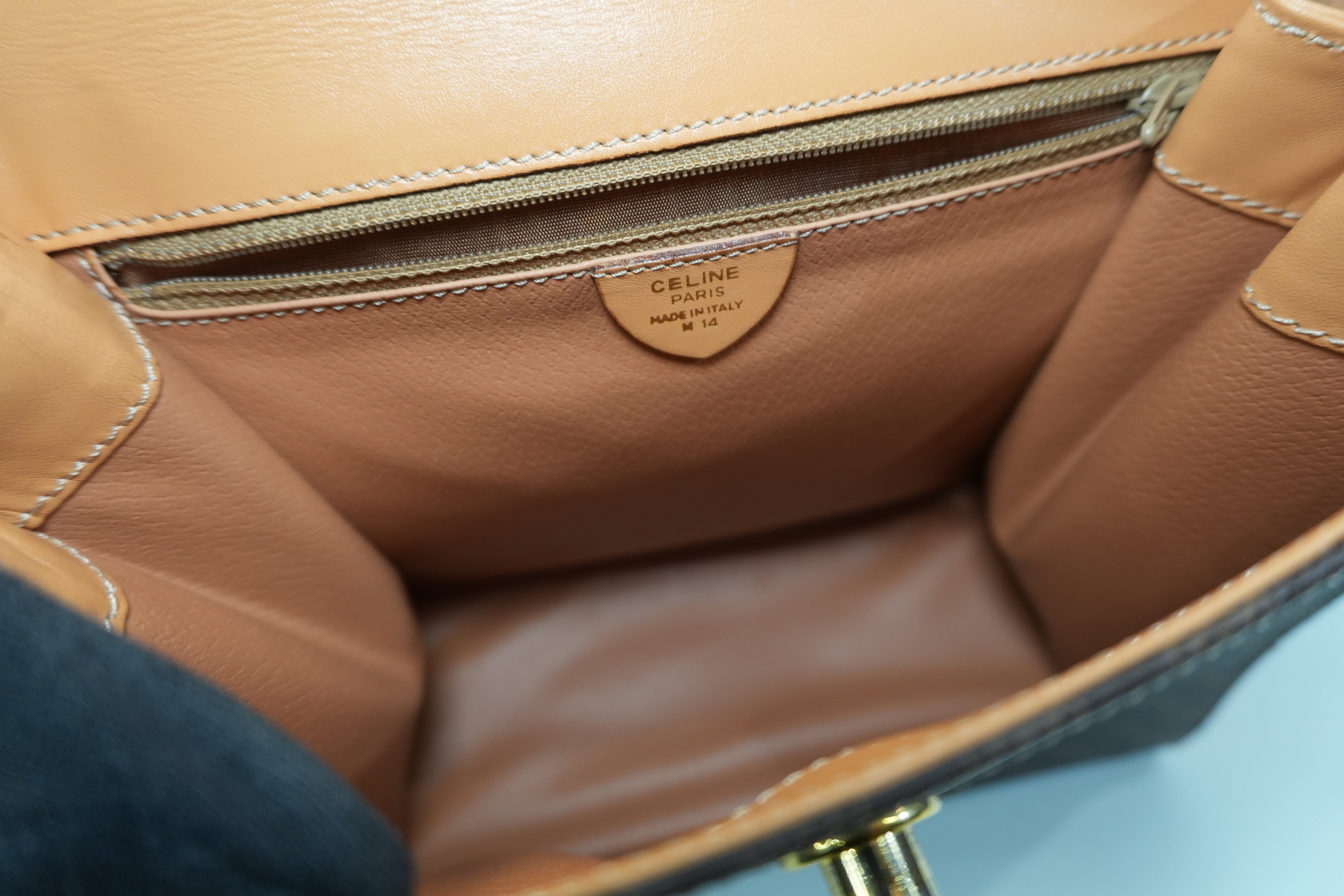 Pre-owned Celine Top Handle Handbag Brown