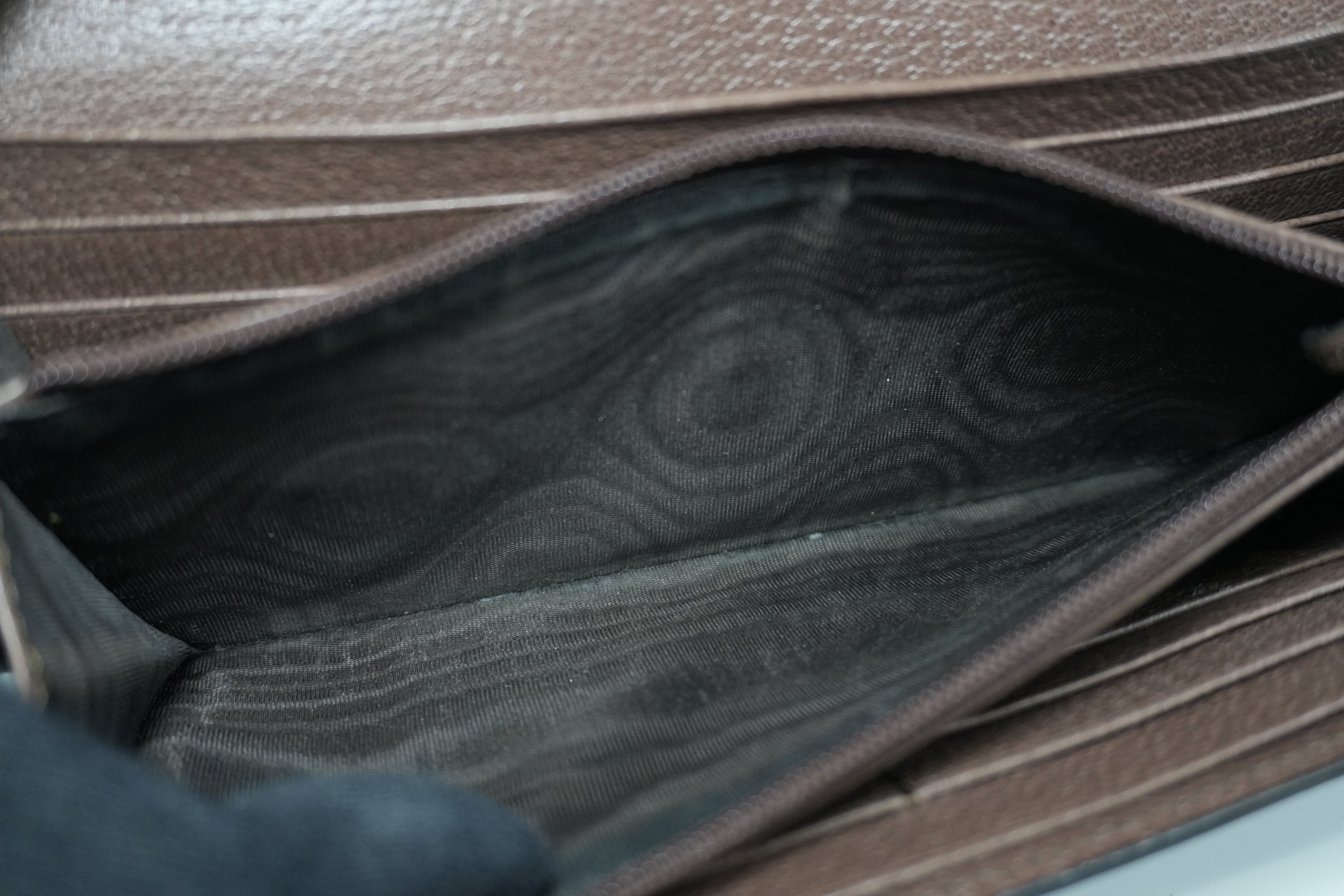 Pre-owned Gucci Ophidia Long Wallet Brown