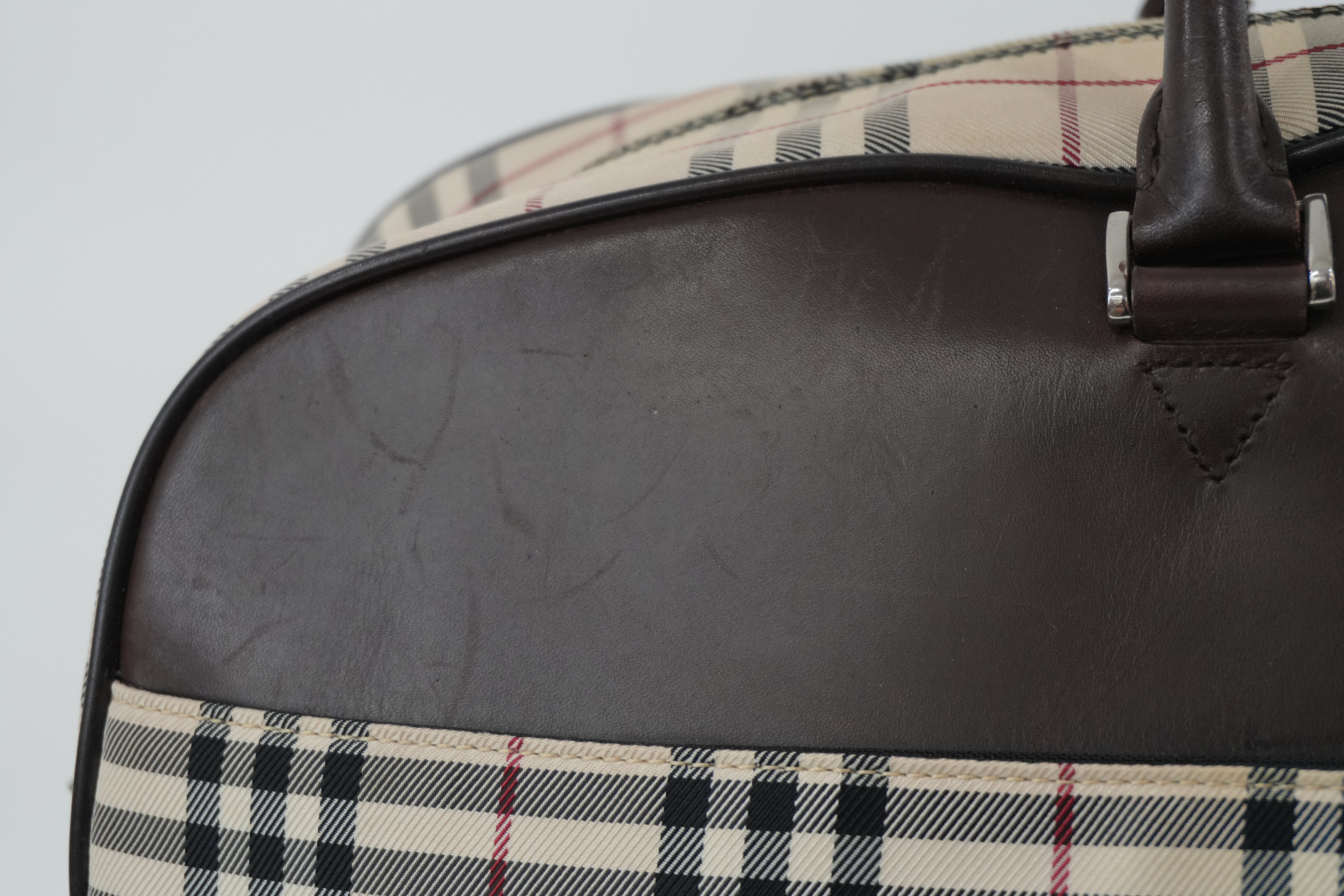 Burberry Two Way Boston Bag Brown Used