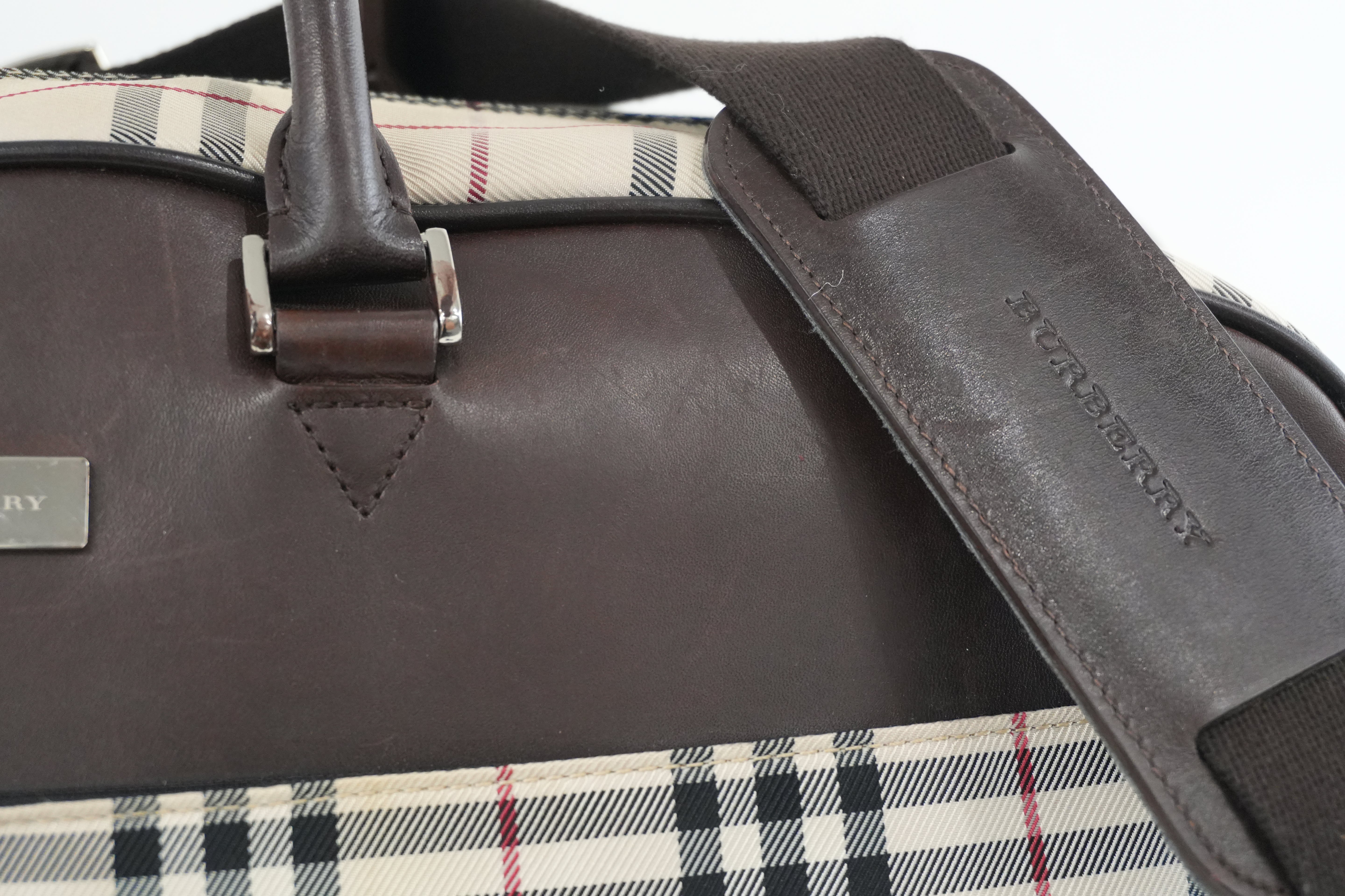 Burberry Two Way Boston Bag Brown Used