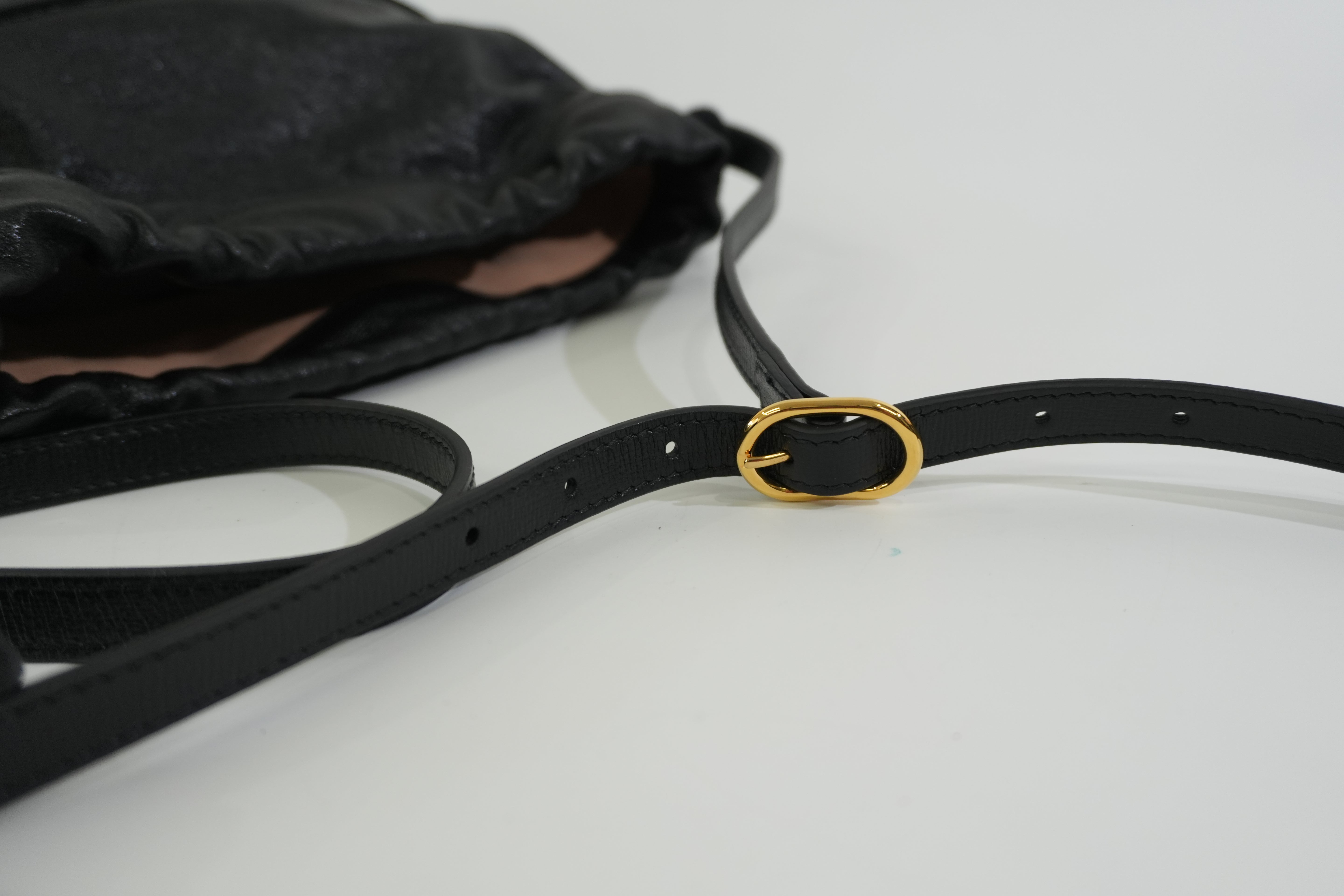 Pre-owned Gucci 1955 Horsebit Bucket Shoulder Bag Black