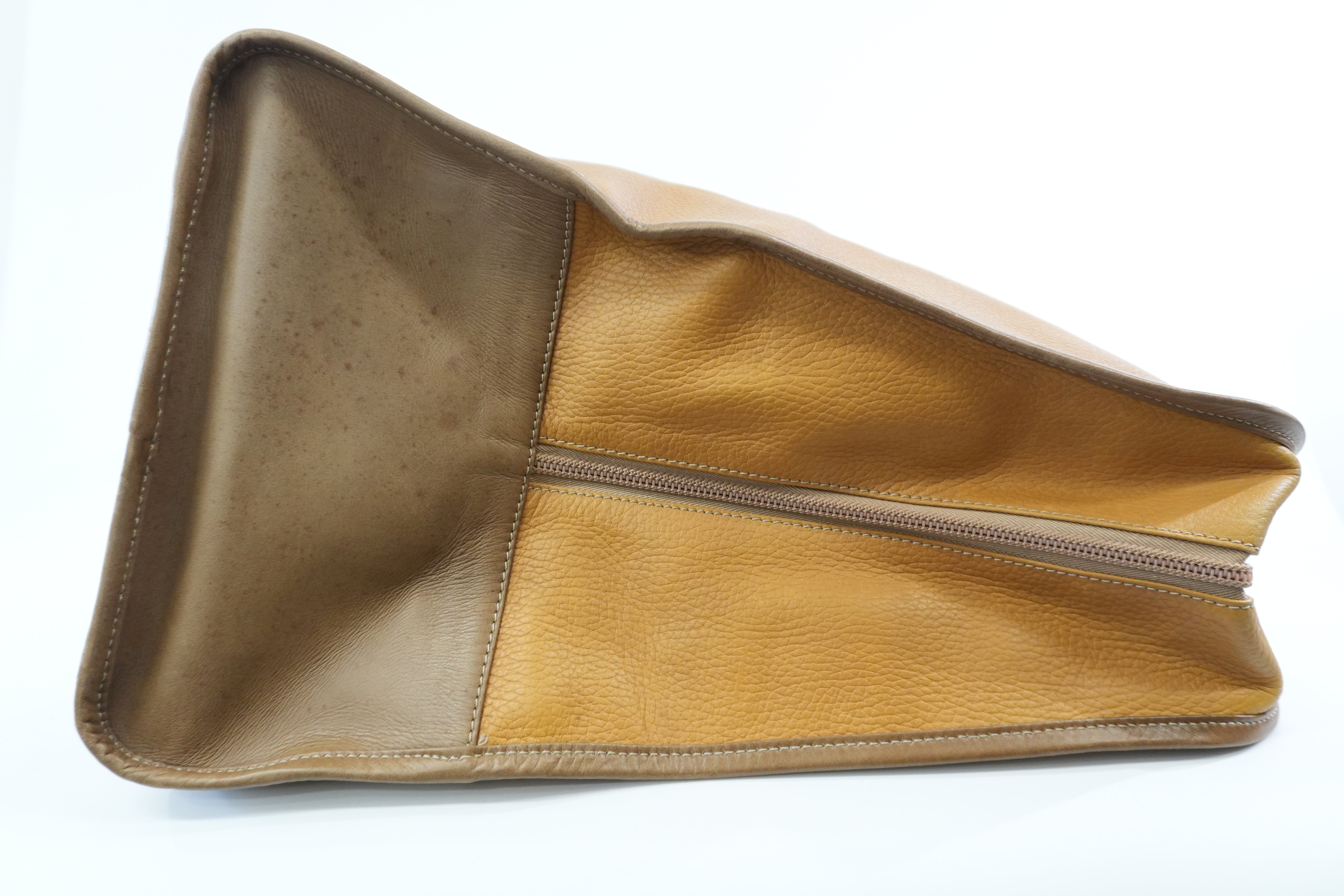 Pre-owned Loewe Amazona 50 Anagram Boston Travel Bag Beige