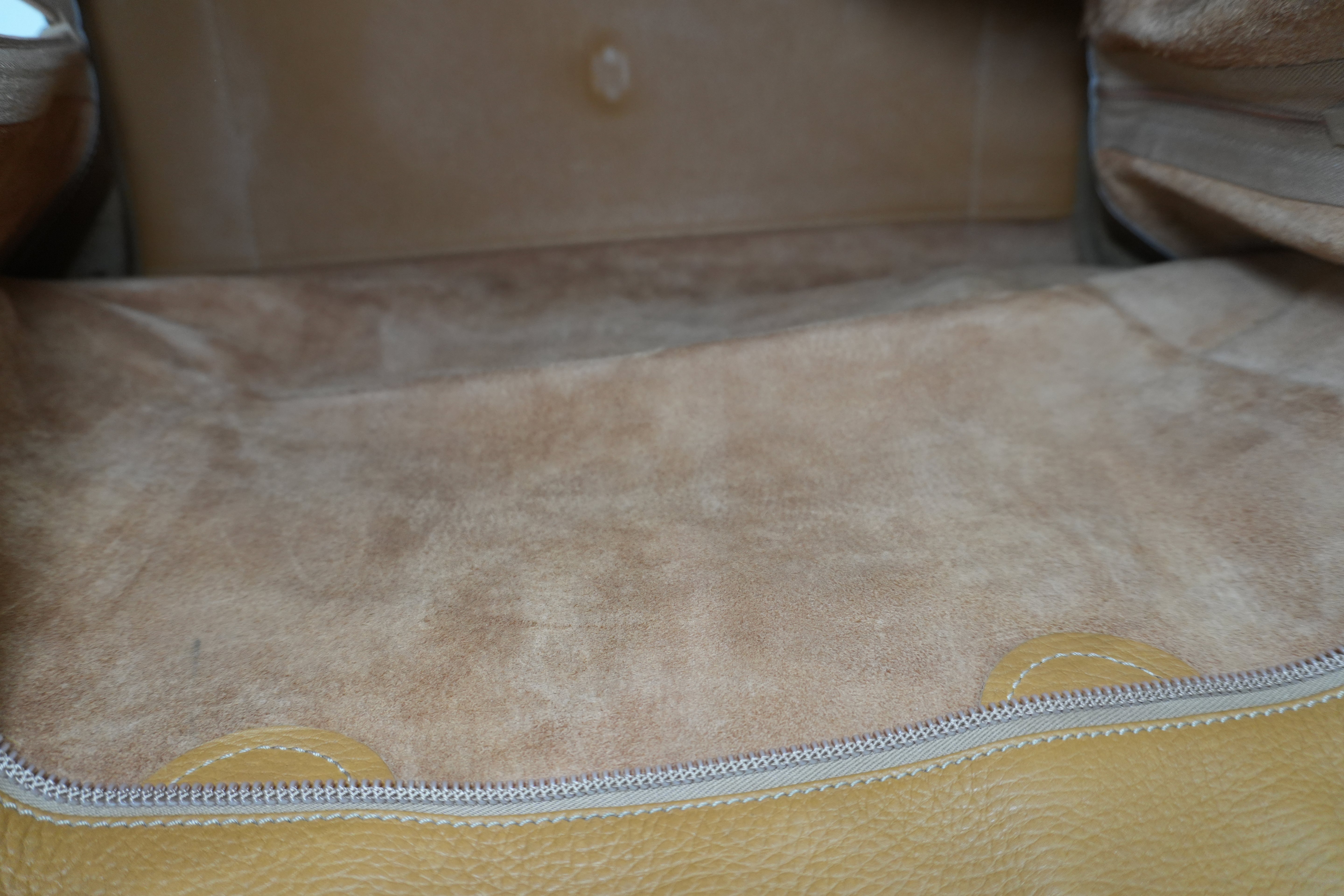 Pre-owned Loewe Amazona 50 Anagram Boston Travel Bag Beige