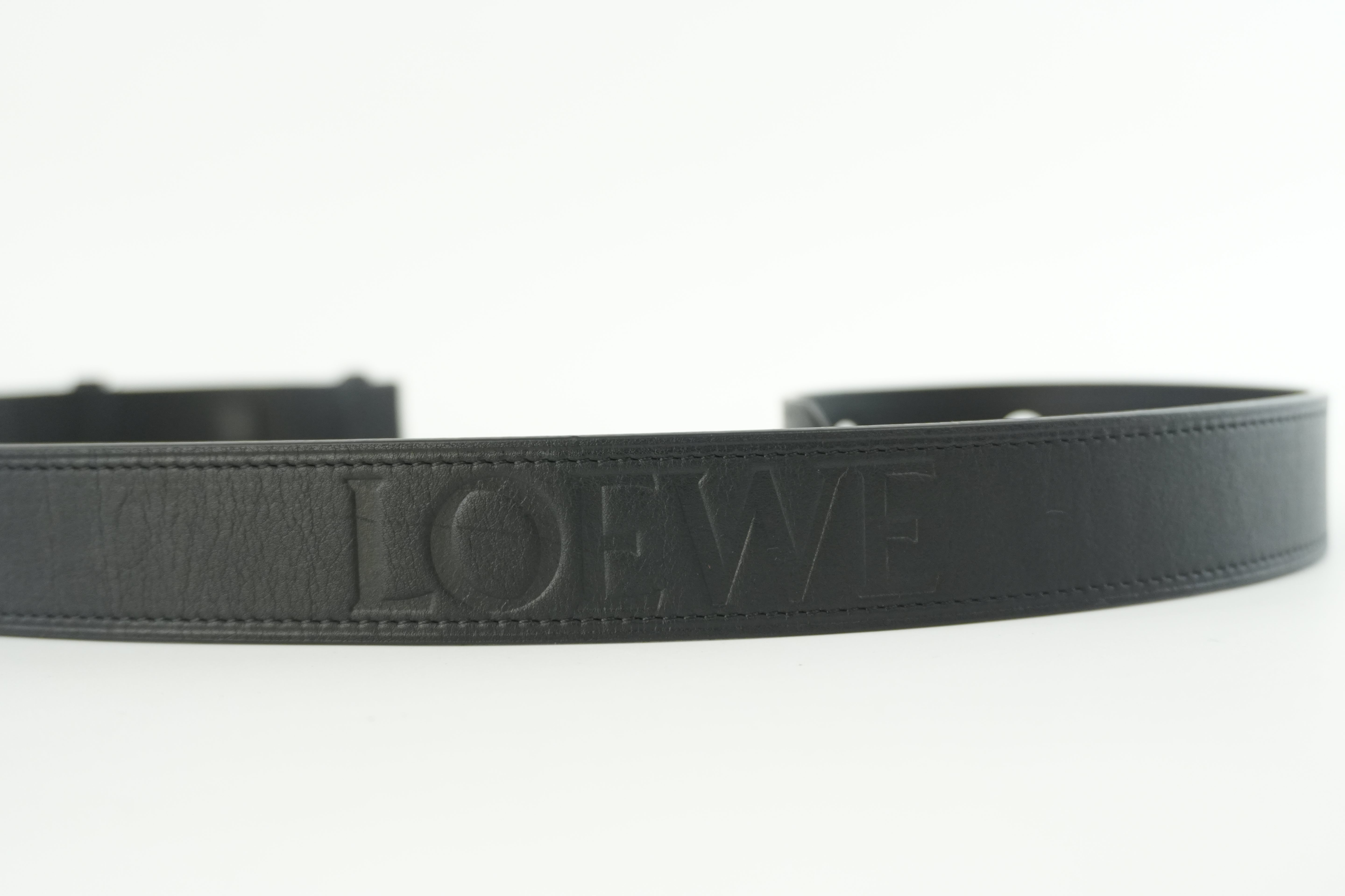 Loewe Belt Size 75 Leather Black Used