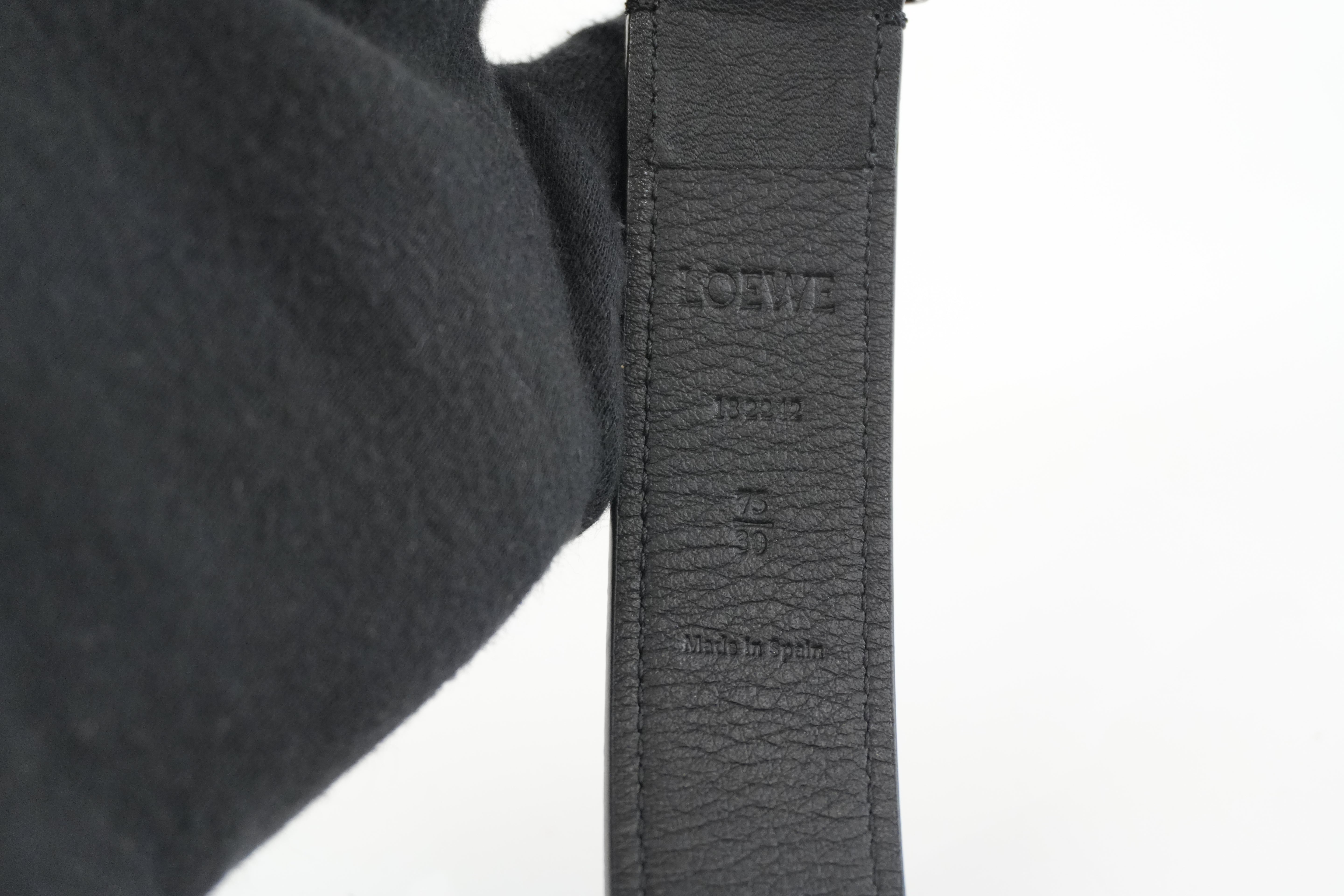 Loewe Belt Size 75 Leather Black Used