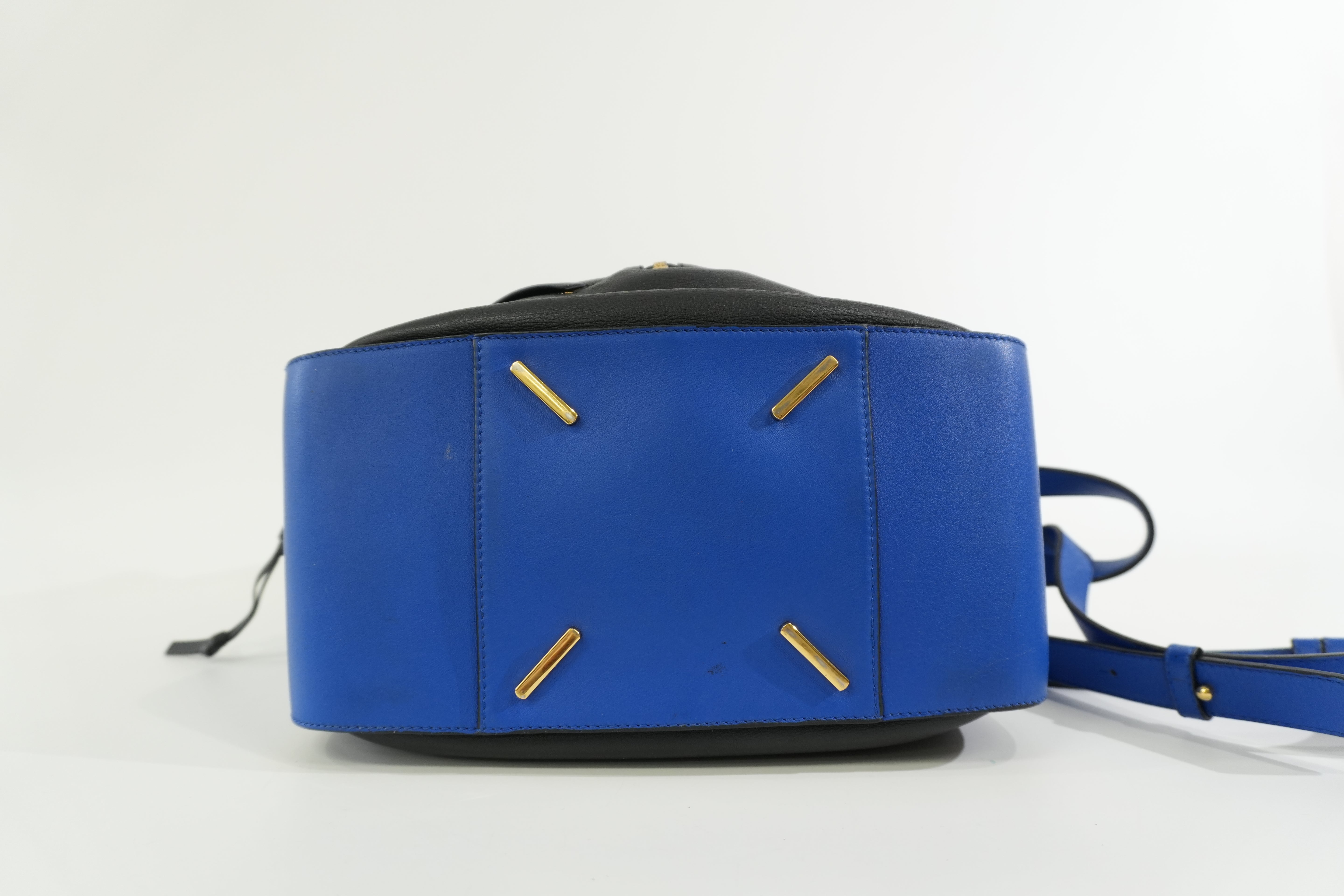 Pre-owned Loewe Hammock Shoulder Bag Blue and Black