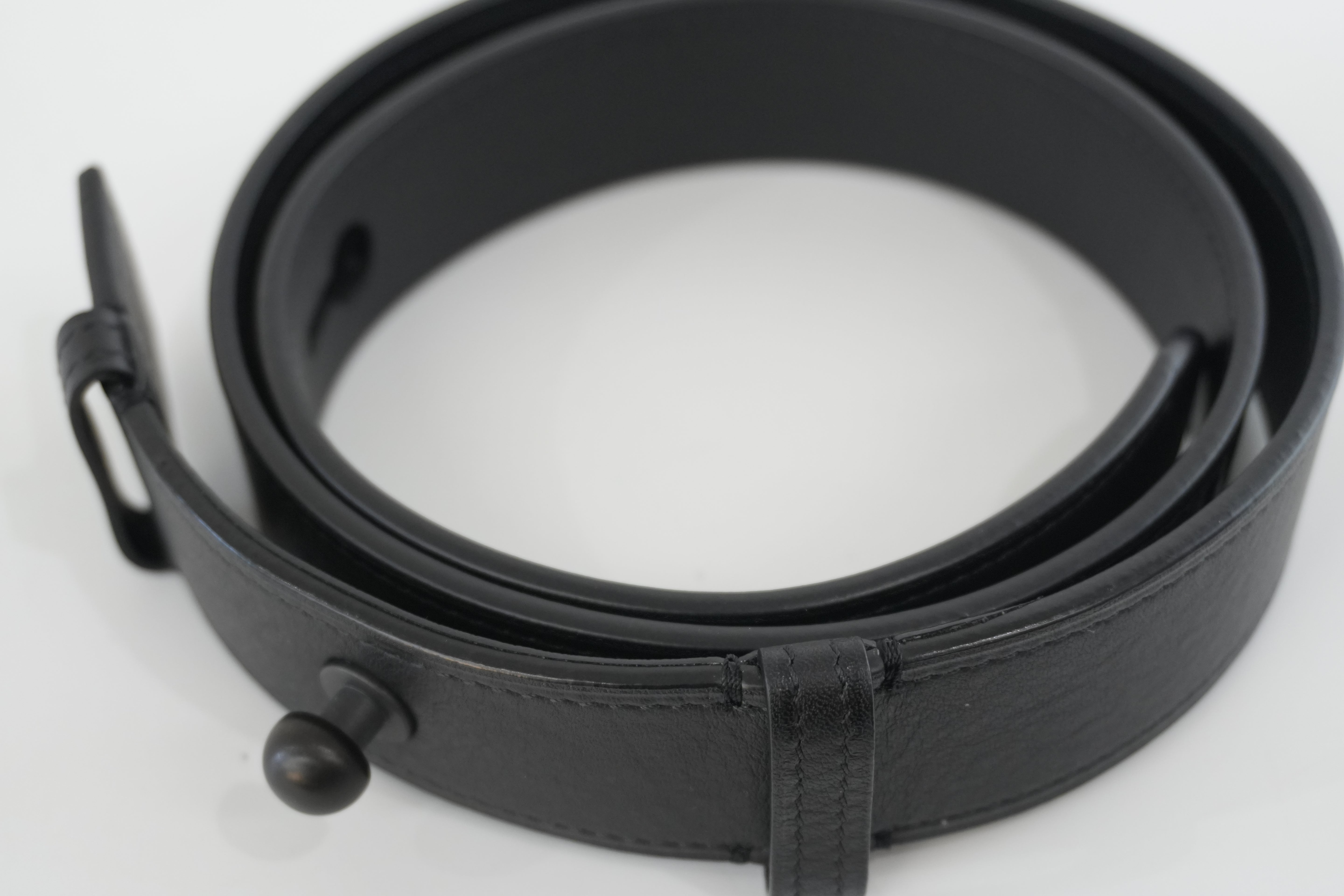 Loewe Belt Size 75 Leather Black Used