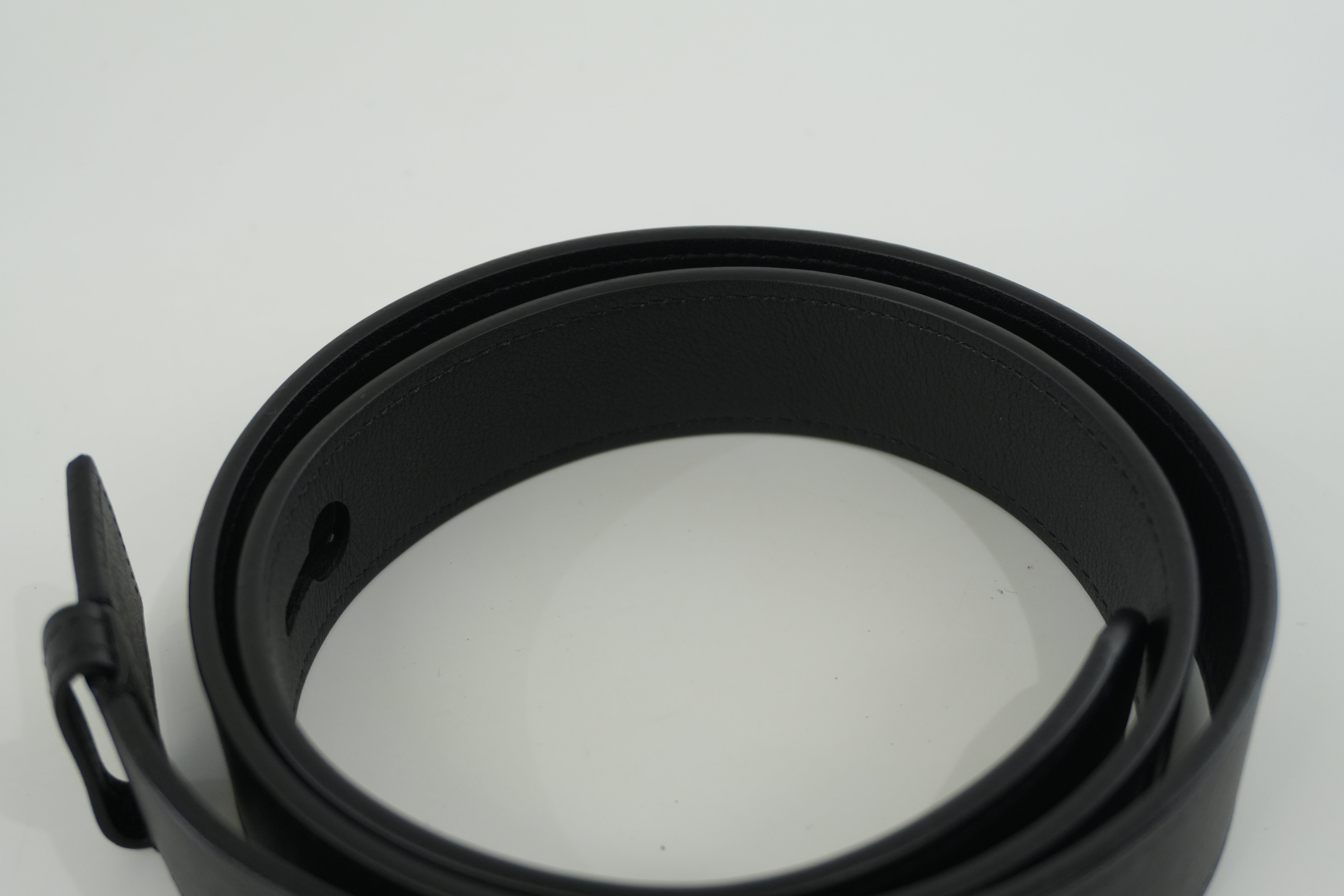 Loewe Belt Size 75 Leather Black Used