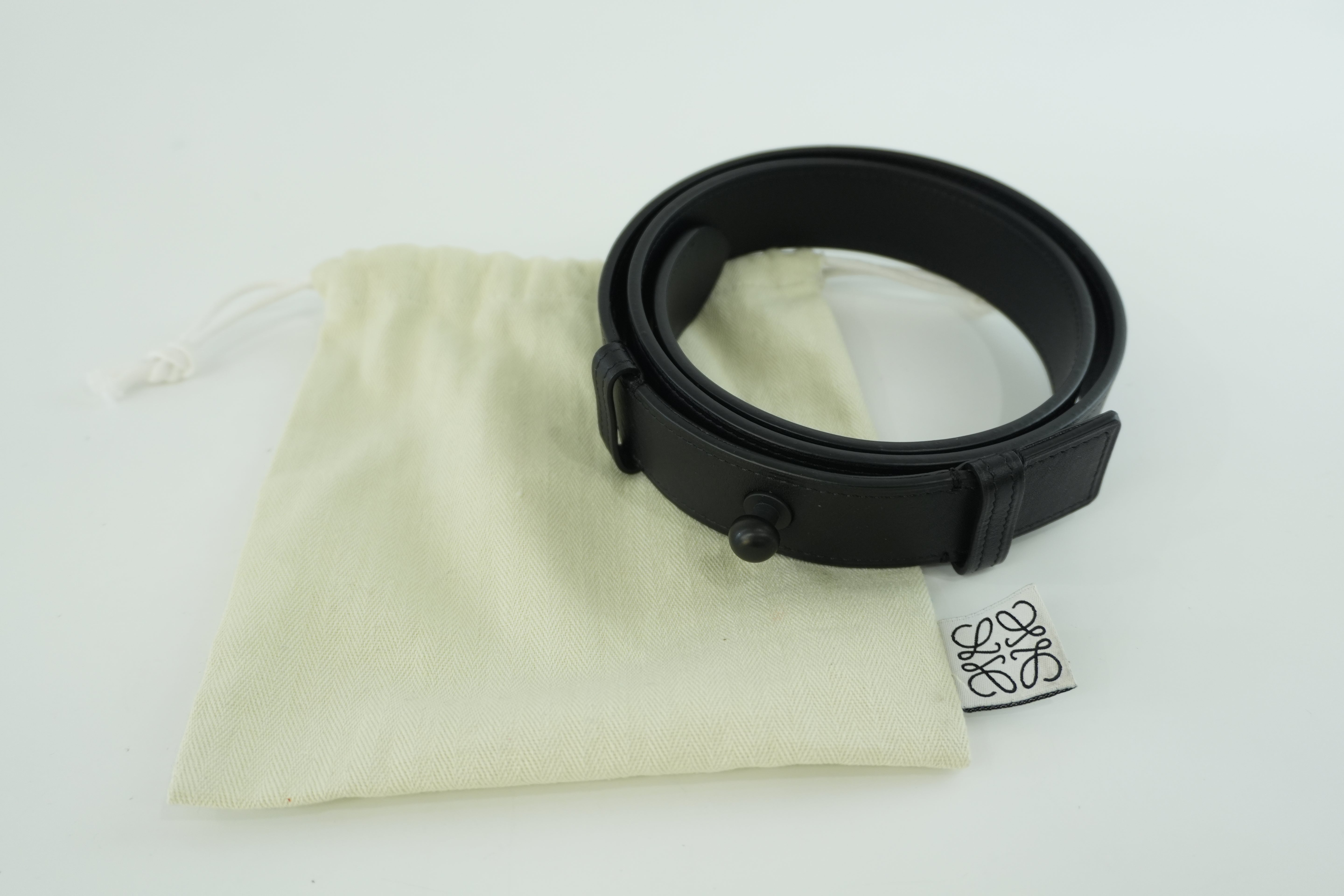 Loewe Belt Size 75 Leather Black Used