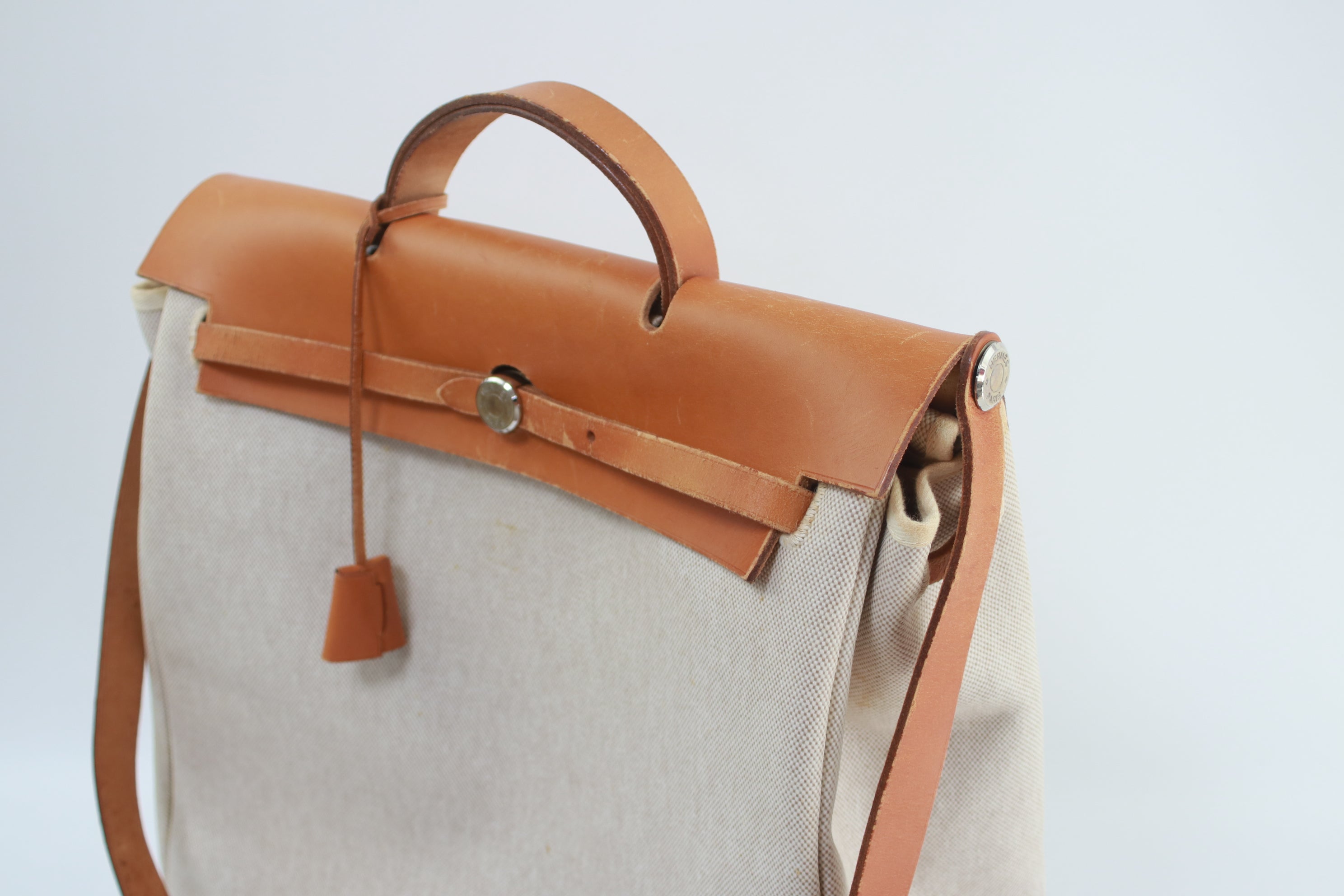 Hermes Herbag MM 2 in 1 Two Way Shoulder Bag Used