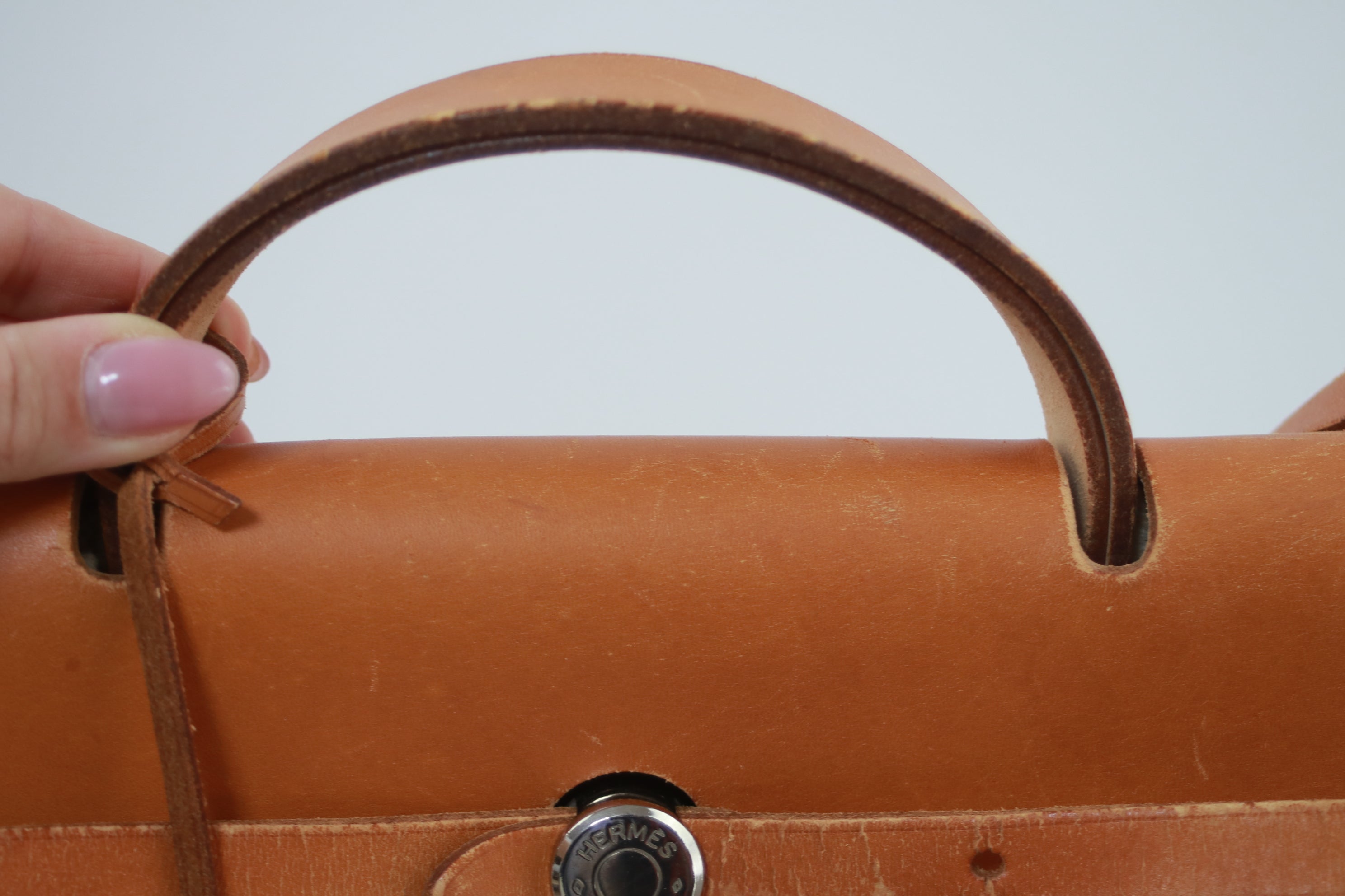 Hermes Herbag MM 2 in 1 Two Way Shoulder Bag Used