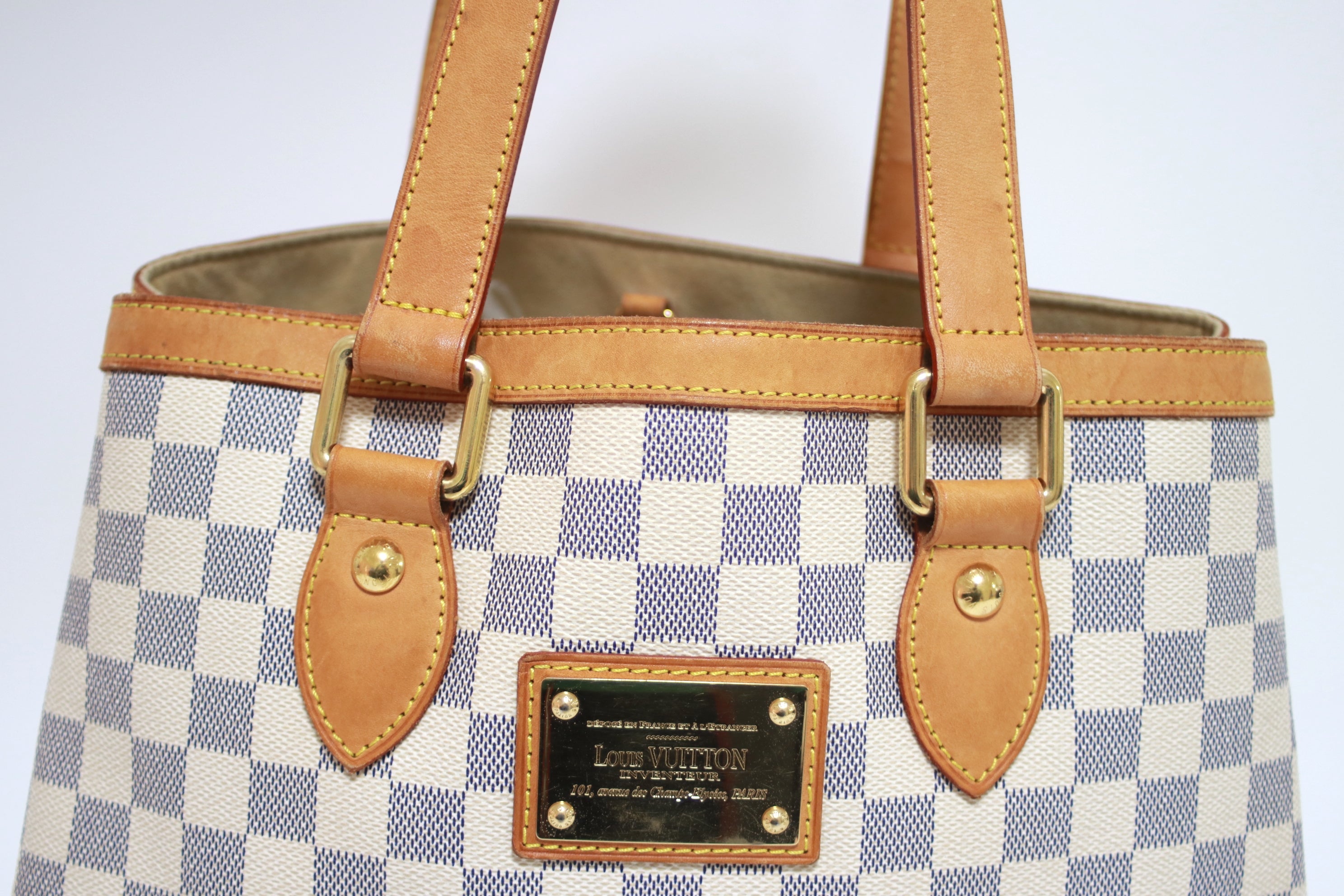 Louis Vuitton Hampstead PM Damier Azur Shoulder Bag Used