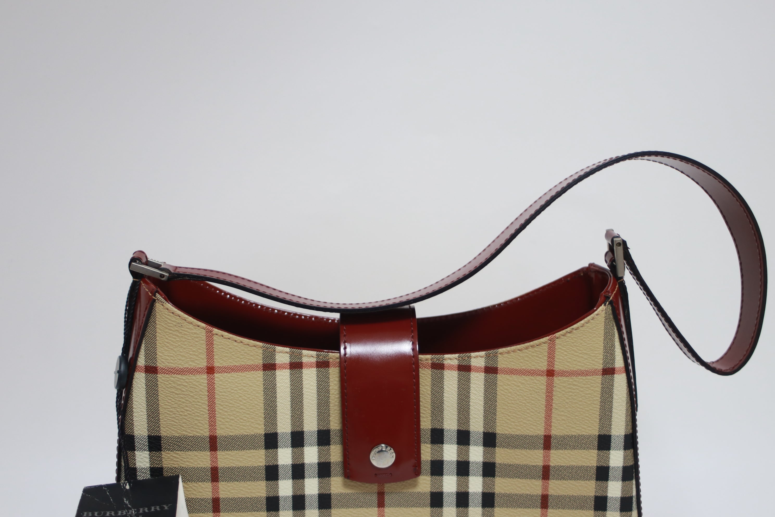Burberry Shoulder Bag Beige and Red Used