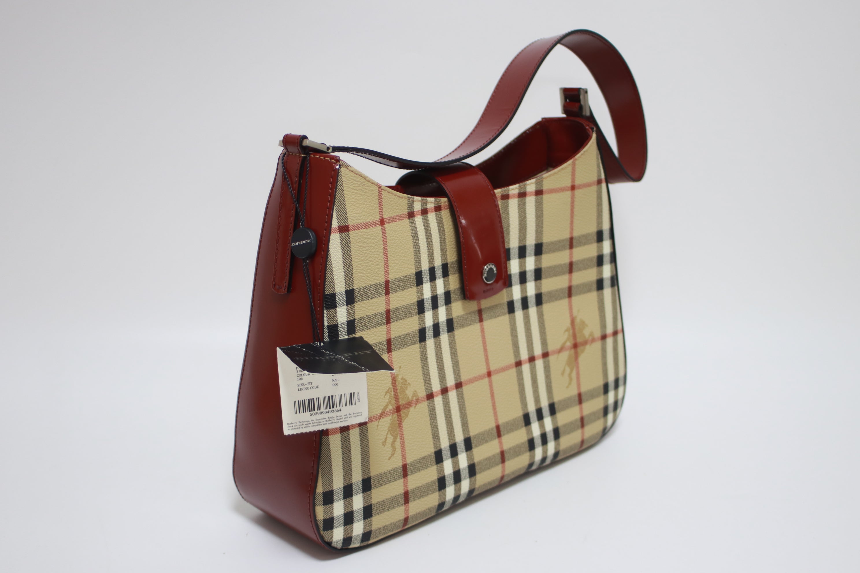 Burberry Shoulder Bag Beige and Red Used