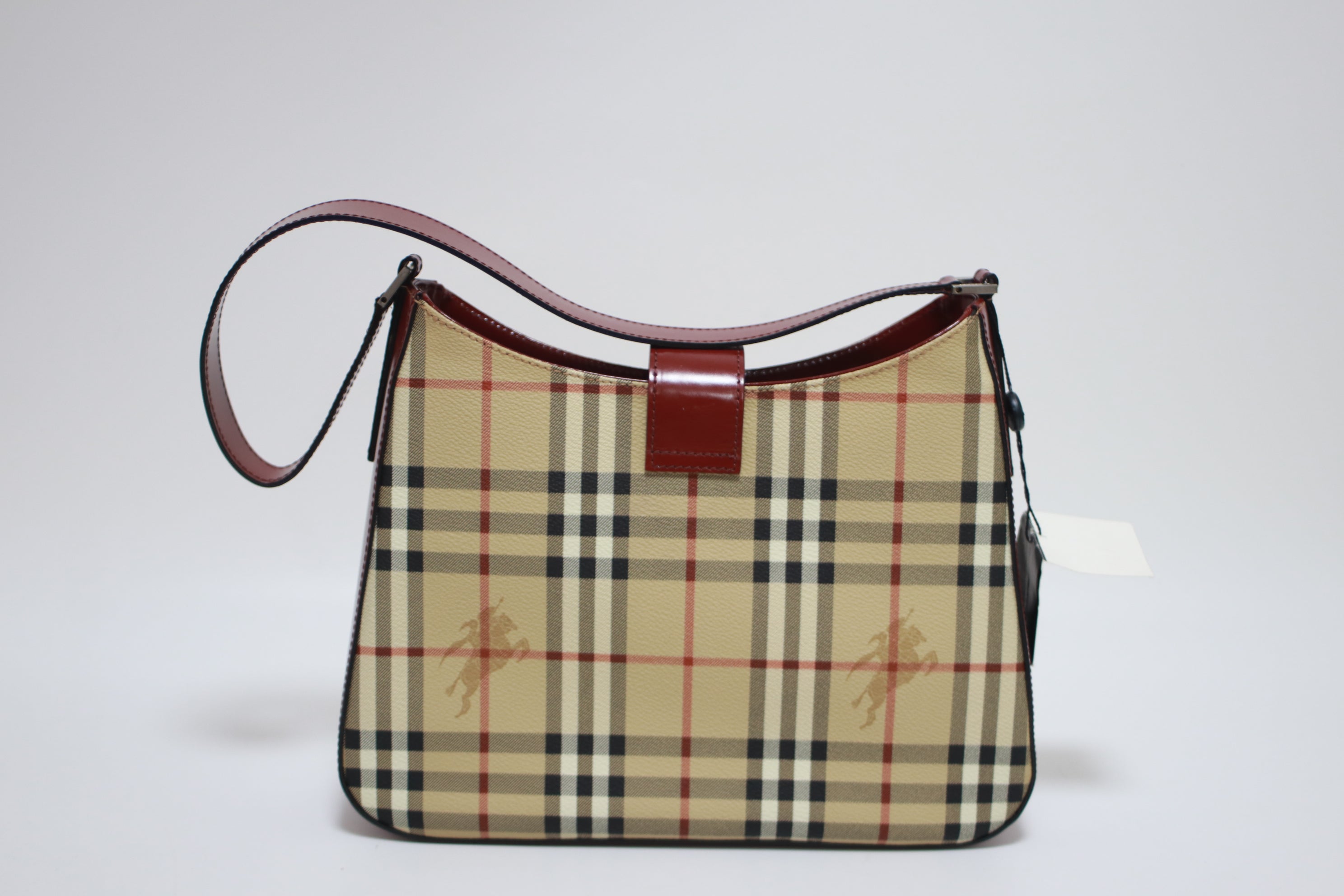 Burberry Shoulder Bag Beige and Red Used