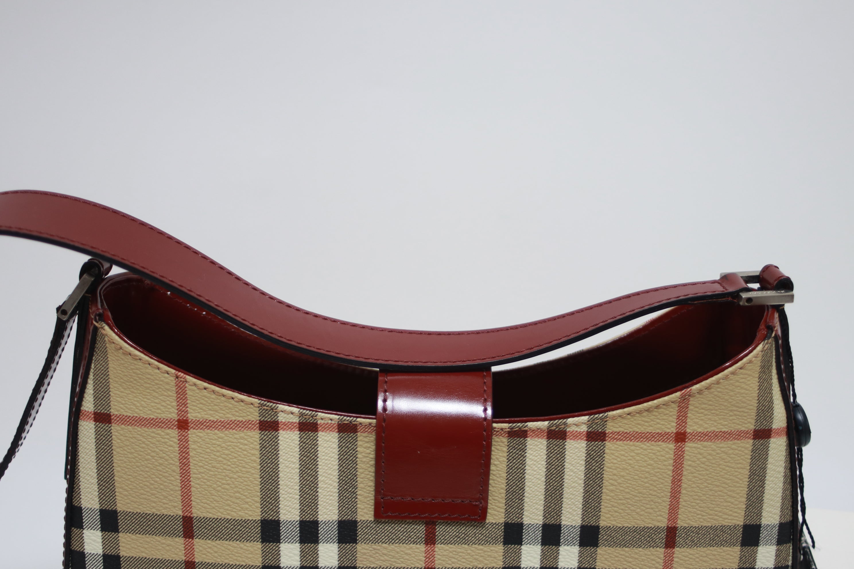 Burberry Shoulder Bag Beige and Red Used