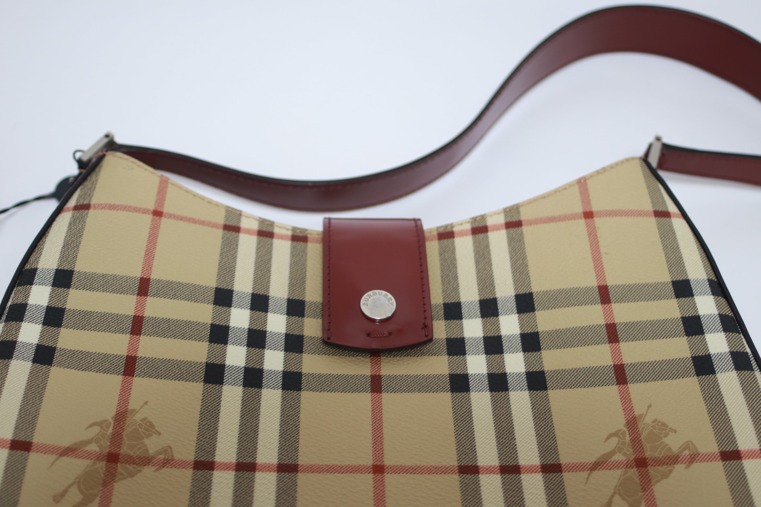 Burberry Shoulder Bag Beige and Red Used