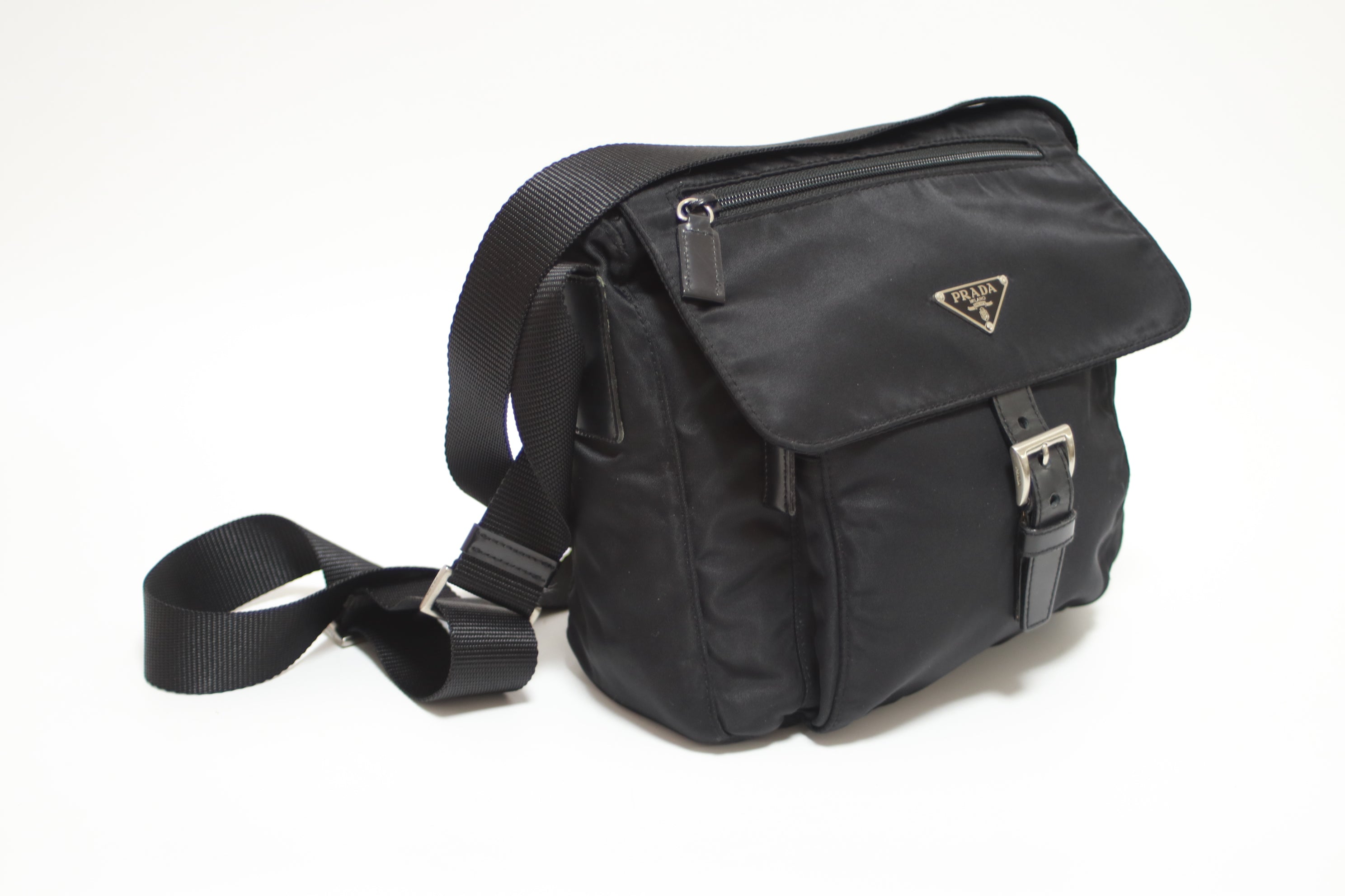 Borsa a tracolla in nylon Prada usata