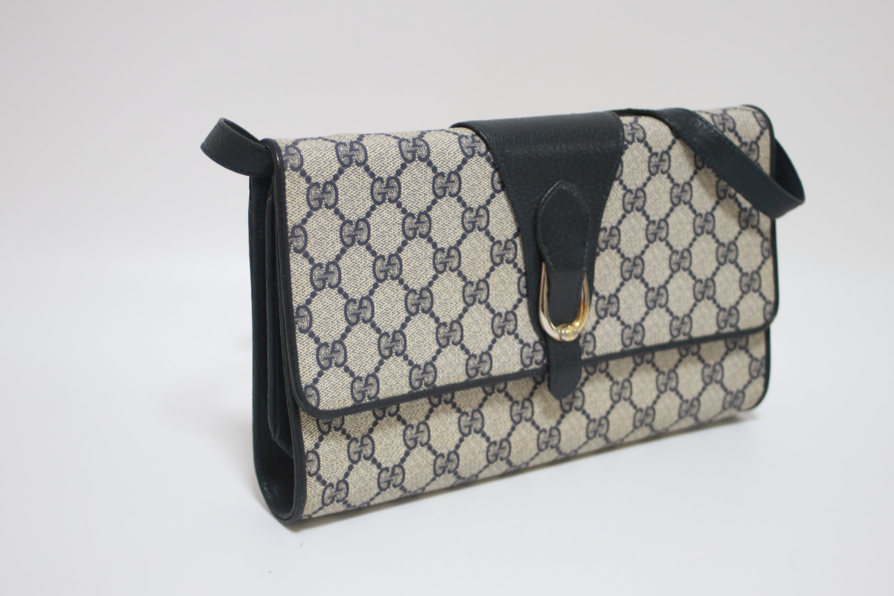 Gucci Clutch Shoulder Bag Navy blue Used